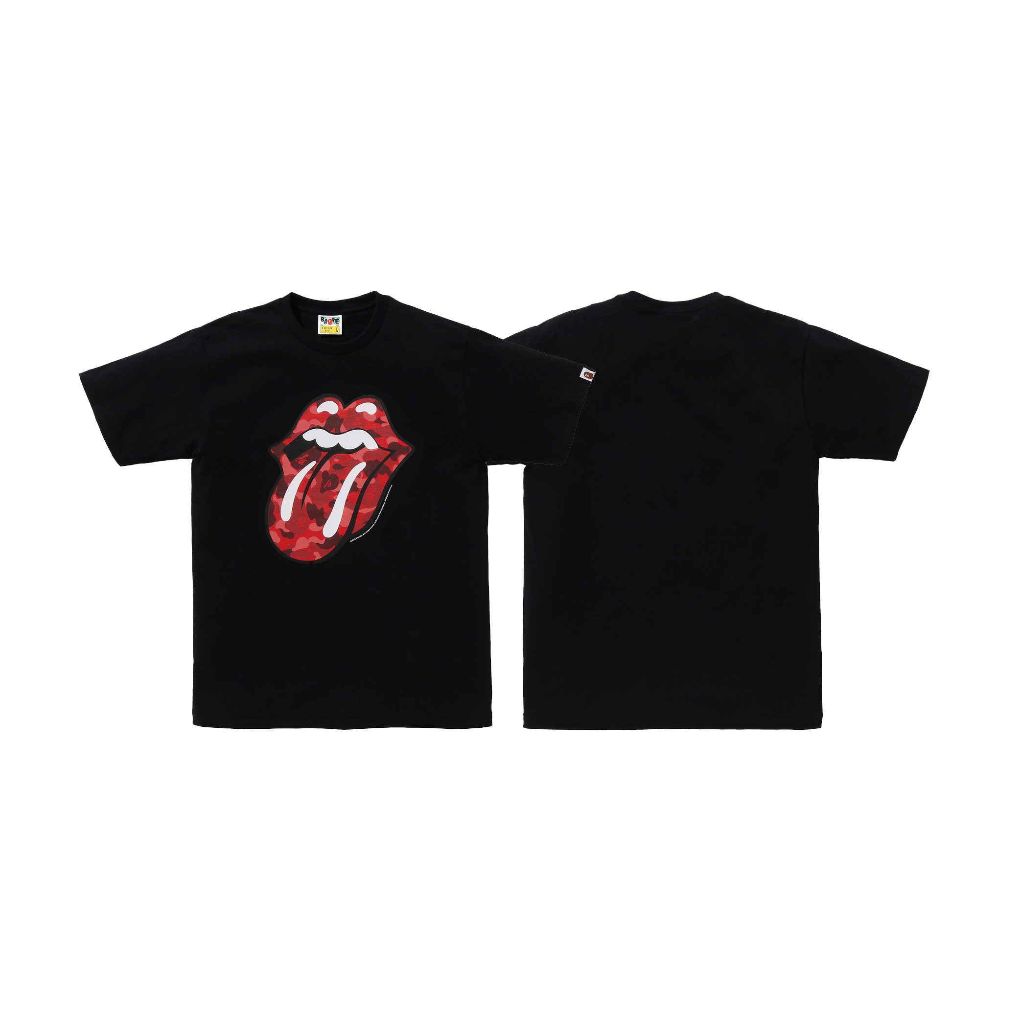 BAPE® x Rolling Stones Tee Black (SS25)-02