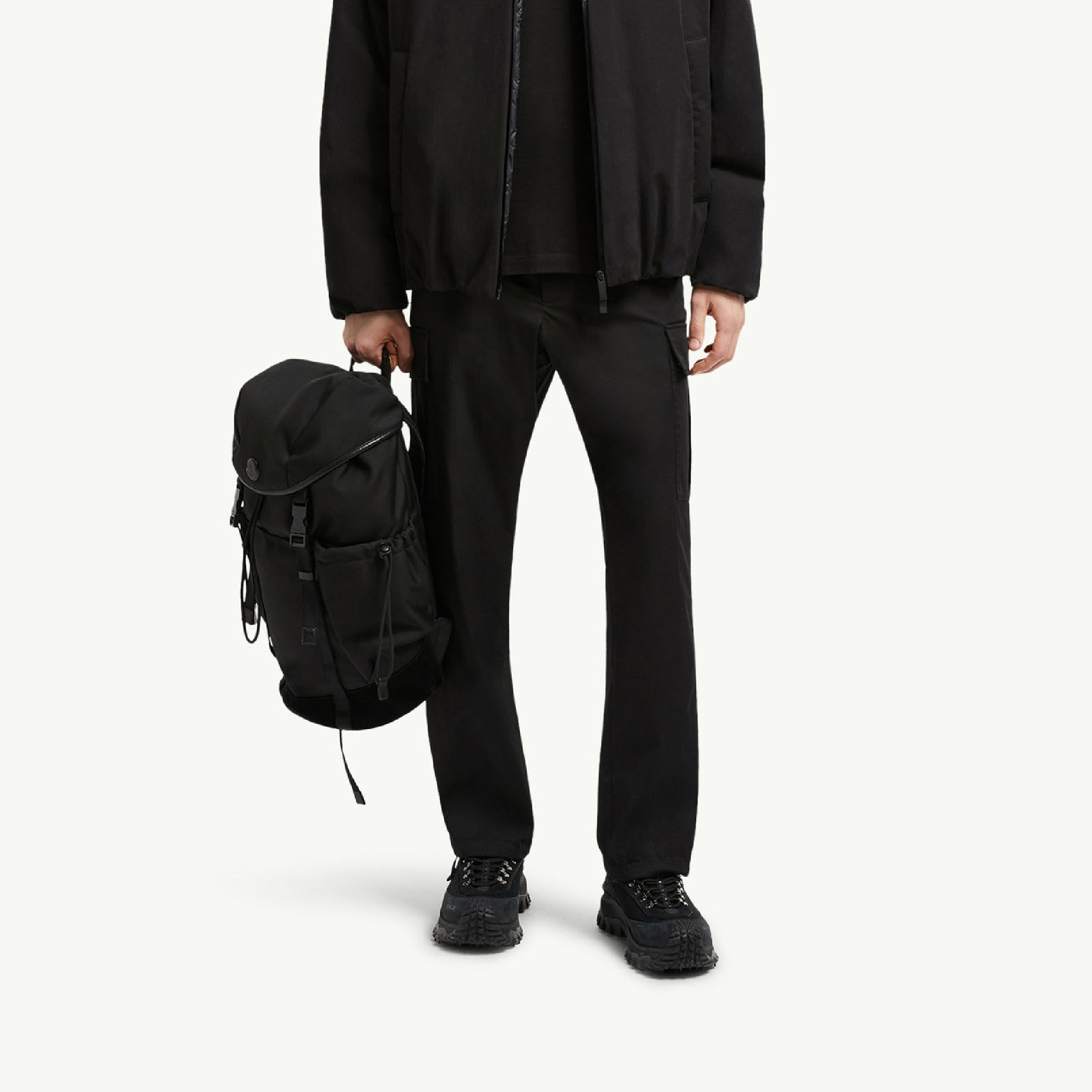 Moncler Cotton Gabardine Cargo Trousers-07