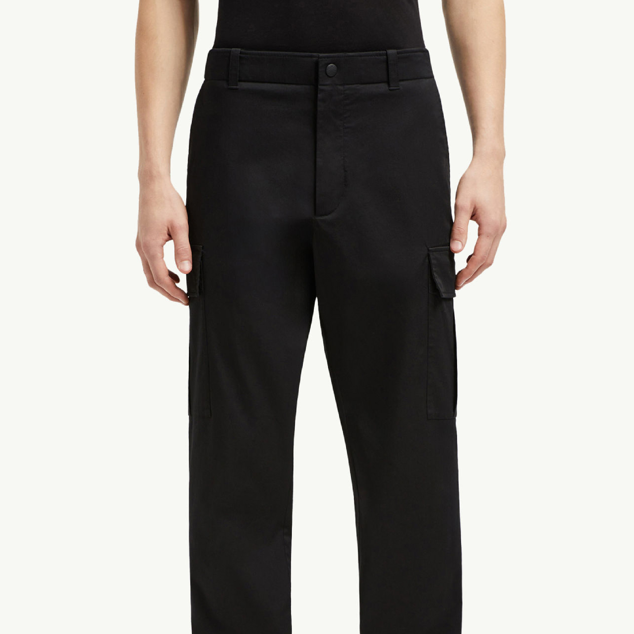 Moncler Cotton Gabardine Cargo Trousers-05