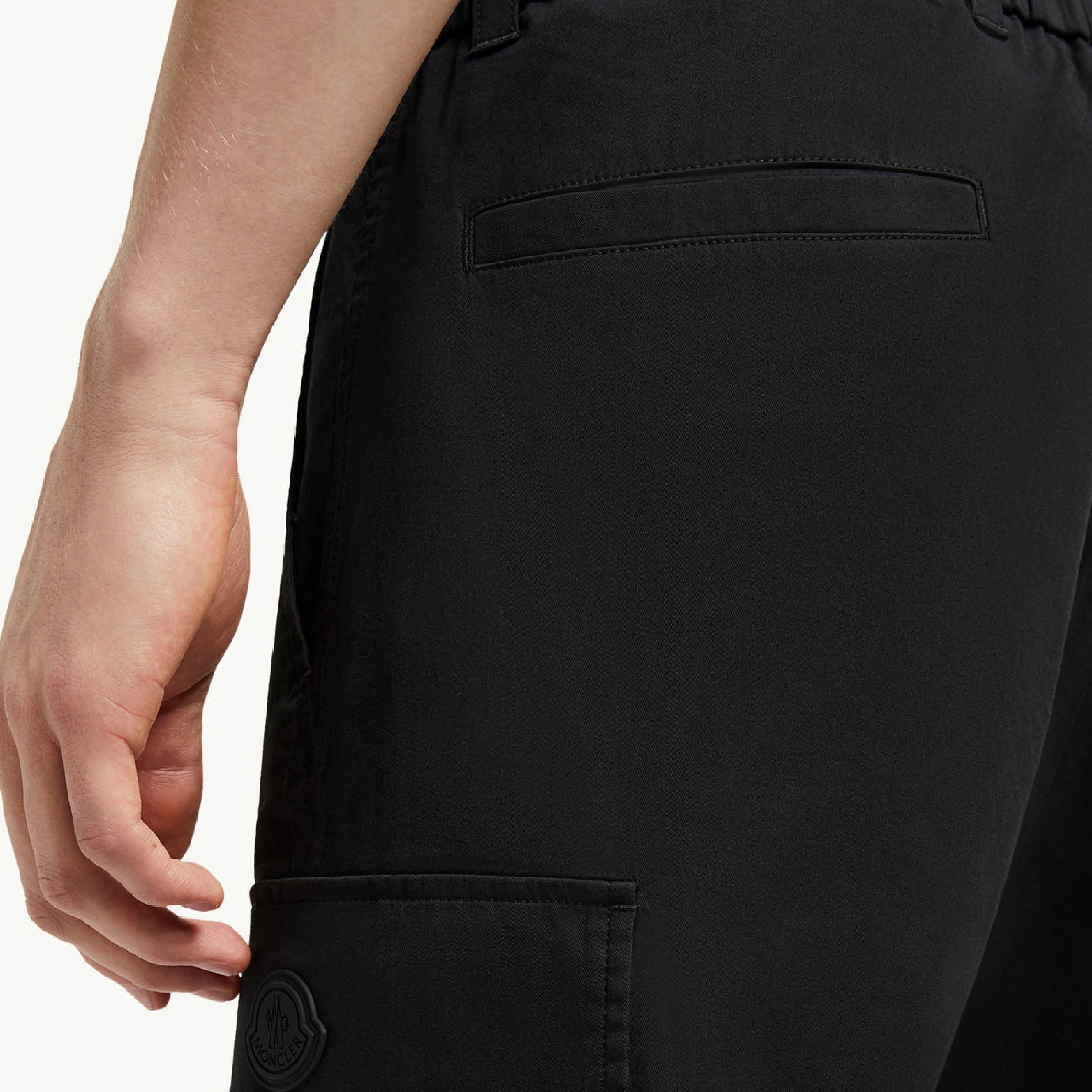 Moncler Cotton Gabardine Cargo Trousers-03