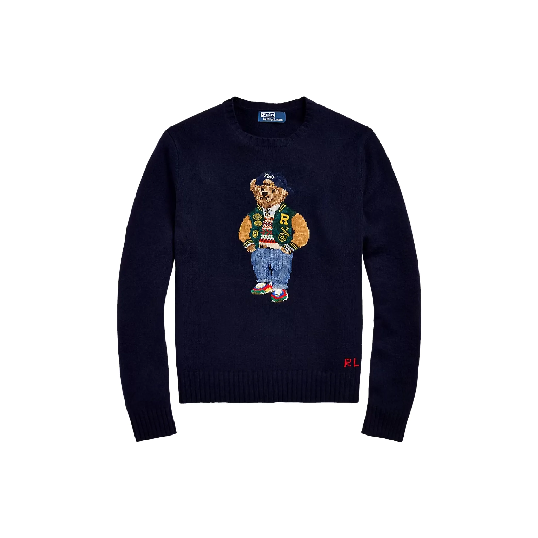 Polo Ralph Lauren Polo Bear (Invert Cap) Dark Navy Wool Sweater-01