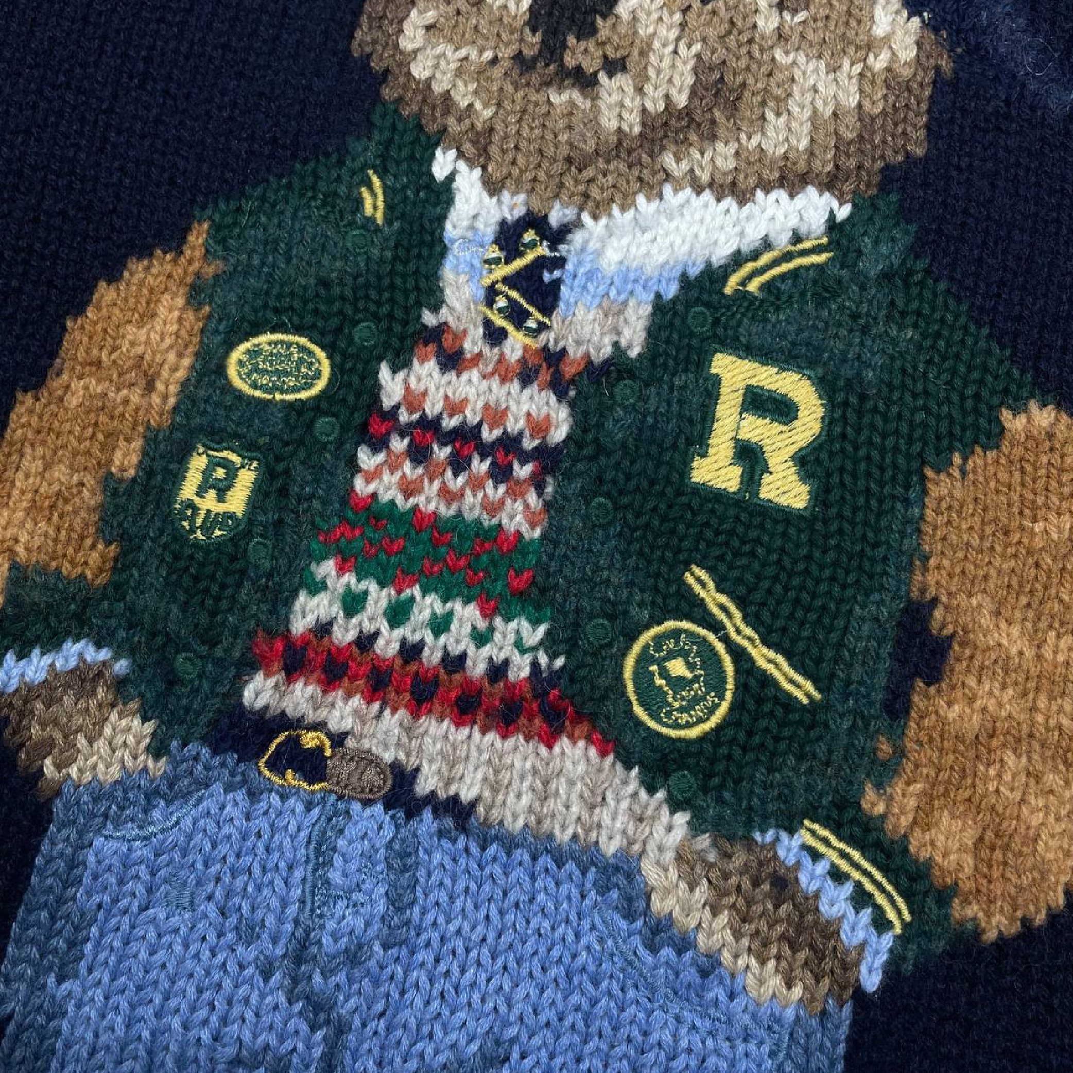 Polo Ralph Lauren Polo Bear (Invert Cap) Dark Navy Wool Sweater-02