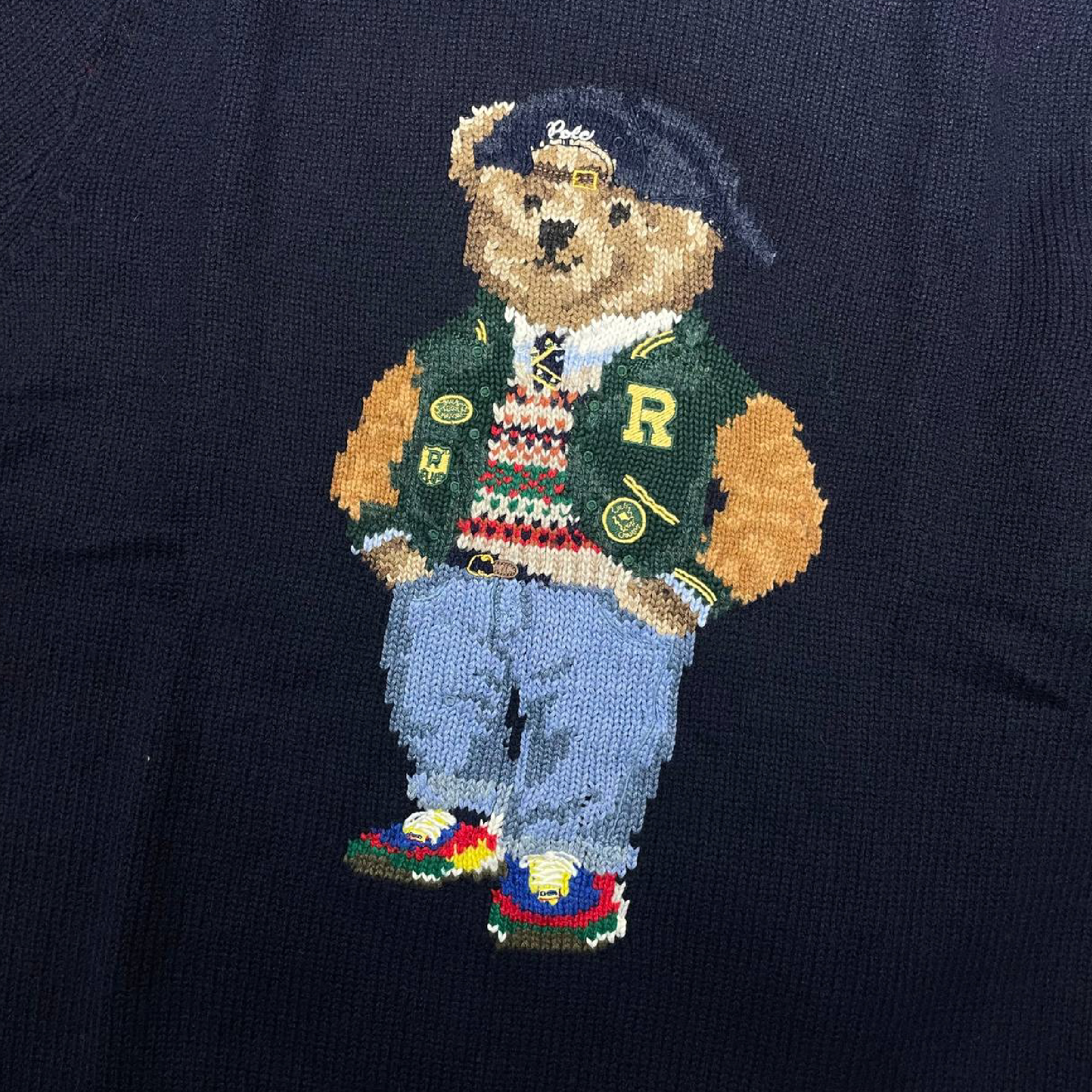 Polo Ralph Lauren Polo Bear (Invert Cap) Dark Navy Wool Sweater-03