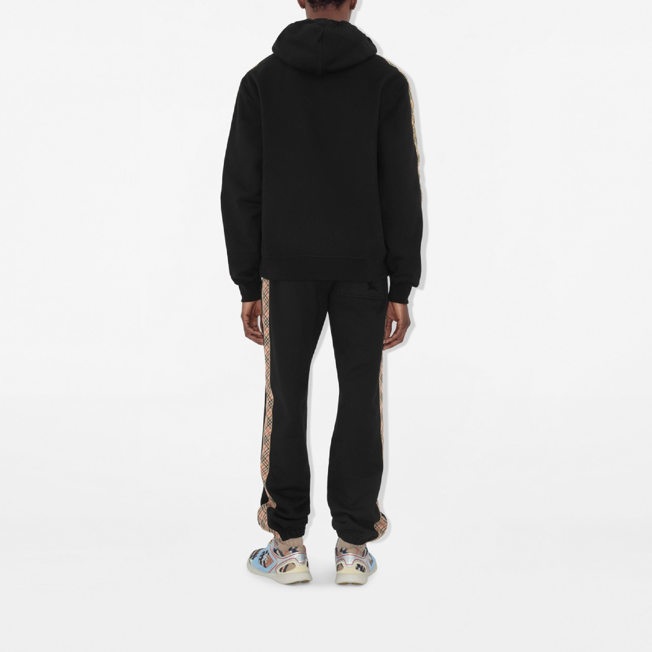 Burberry Check Trim Cotton Jogging Pants-05