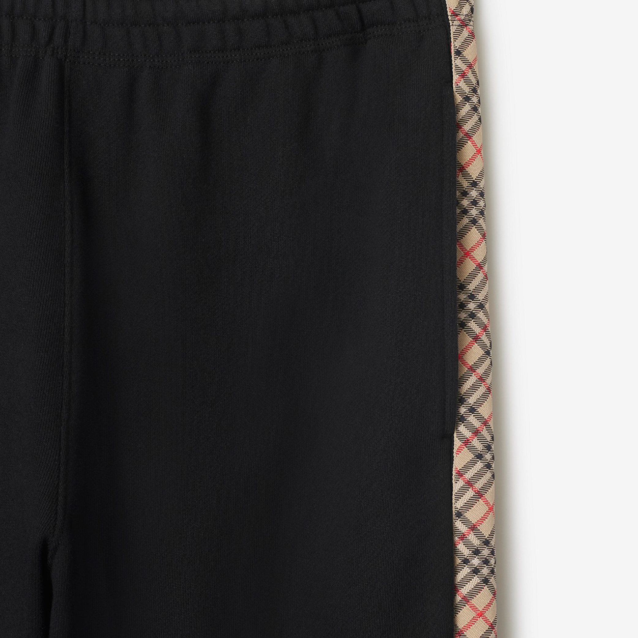 Burberry Check Trim Cotton Jogging Pants-02