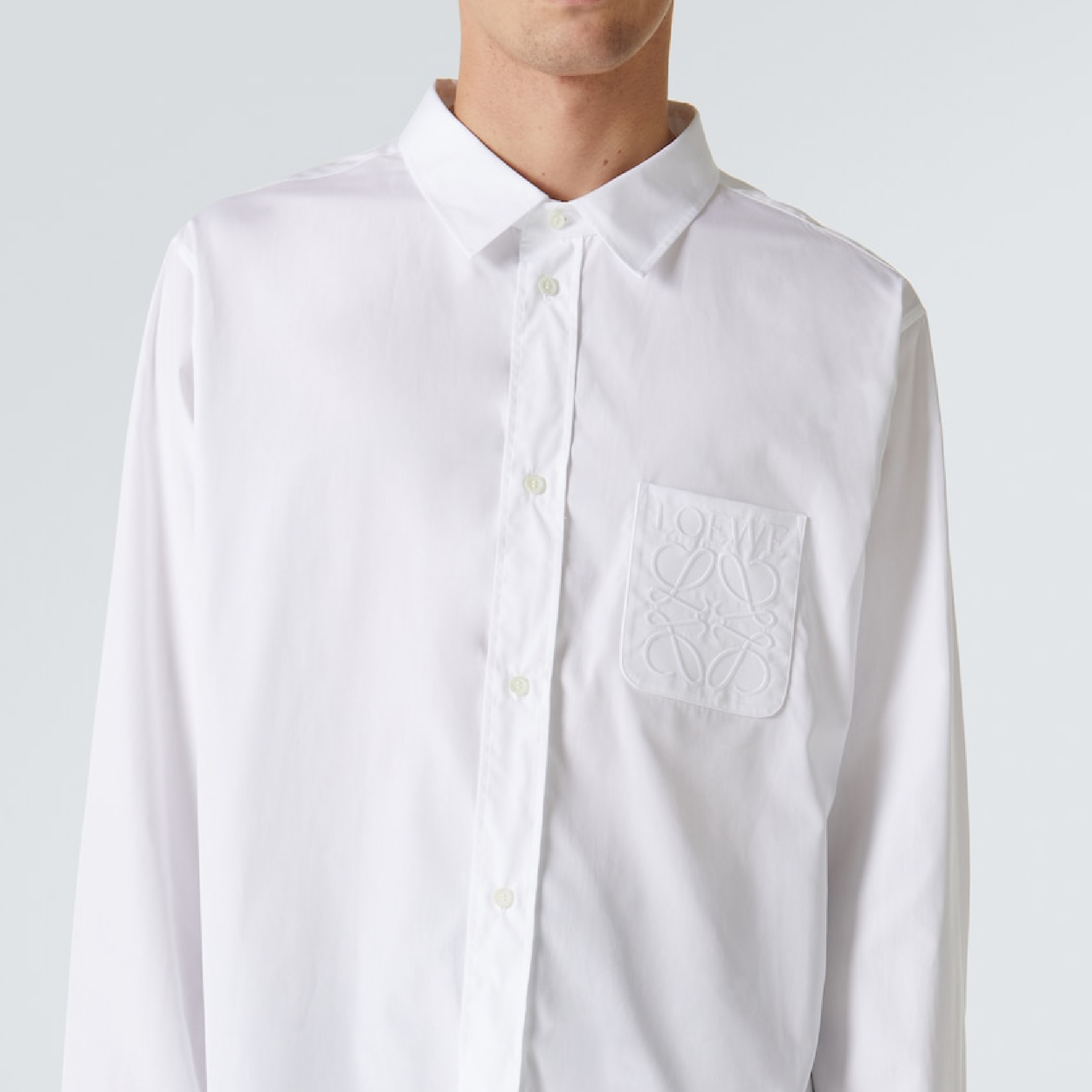 LOEWE Anagram-embroidered shirt-04