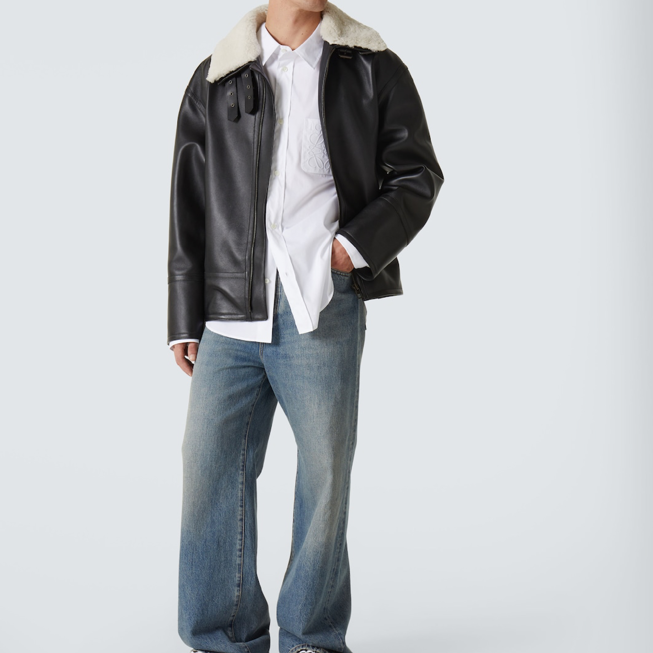 LOEWE Anagram-embroidered shirt-06