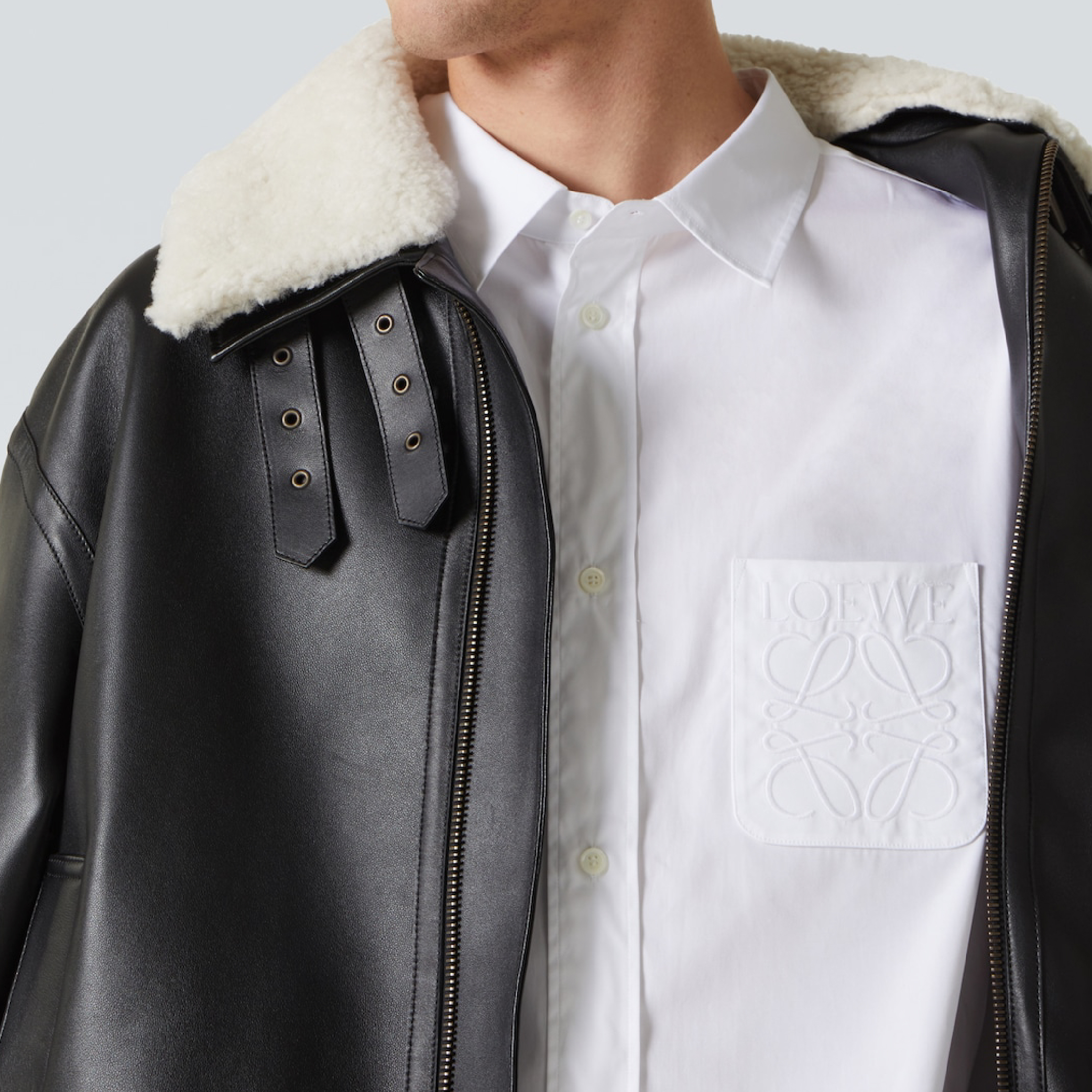 LOEWE Anagram-embroidered shirt-02