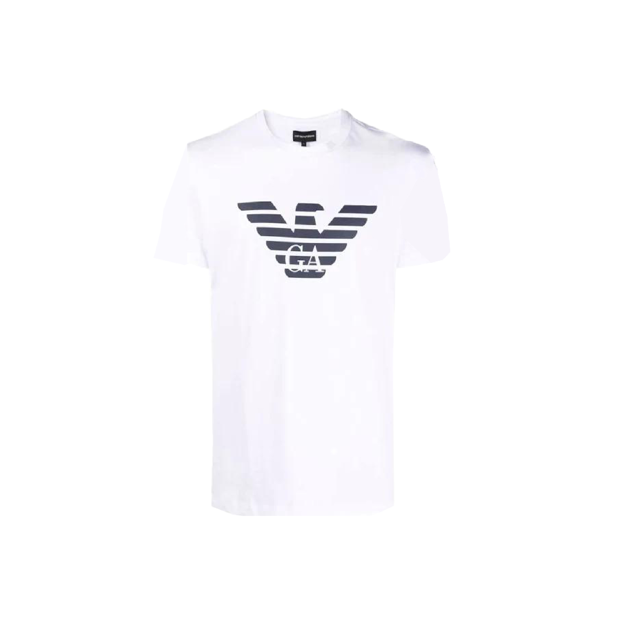 Emporio Armani Big Eagle Camo Logo White Tee-01