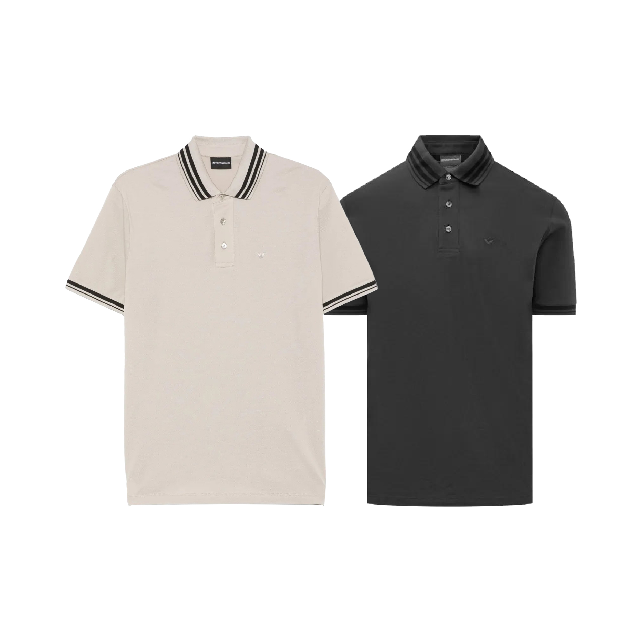 Emporio Armani Double Tipped Collar Logo Polo-01