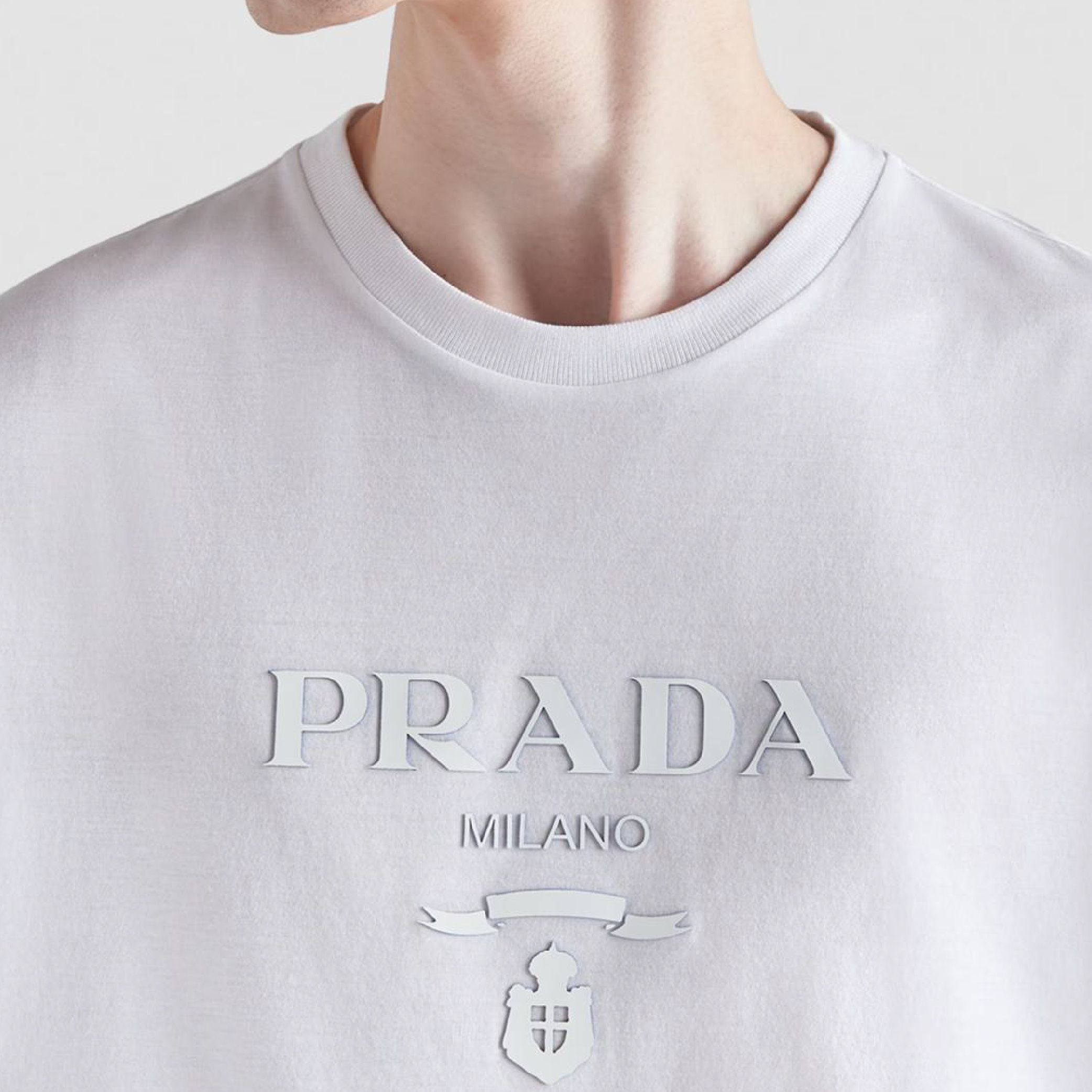 Prada Milano Centre Logo Crewneck Tee-05