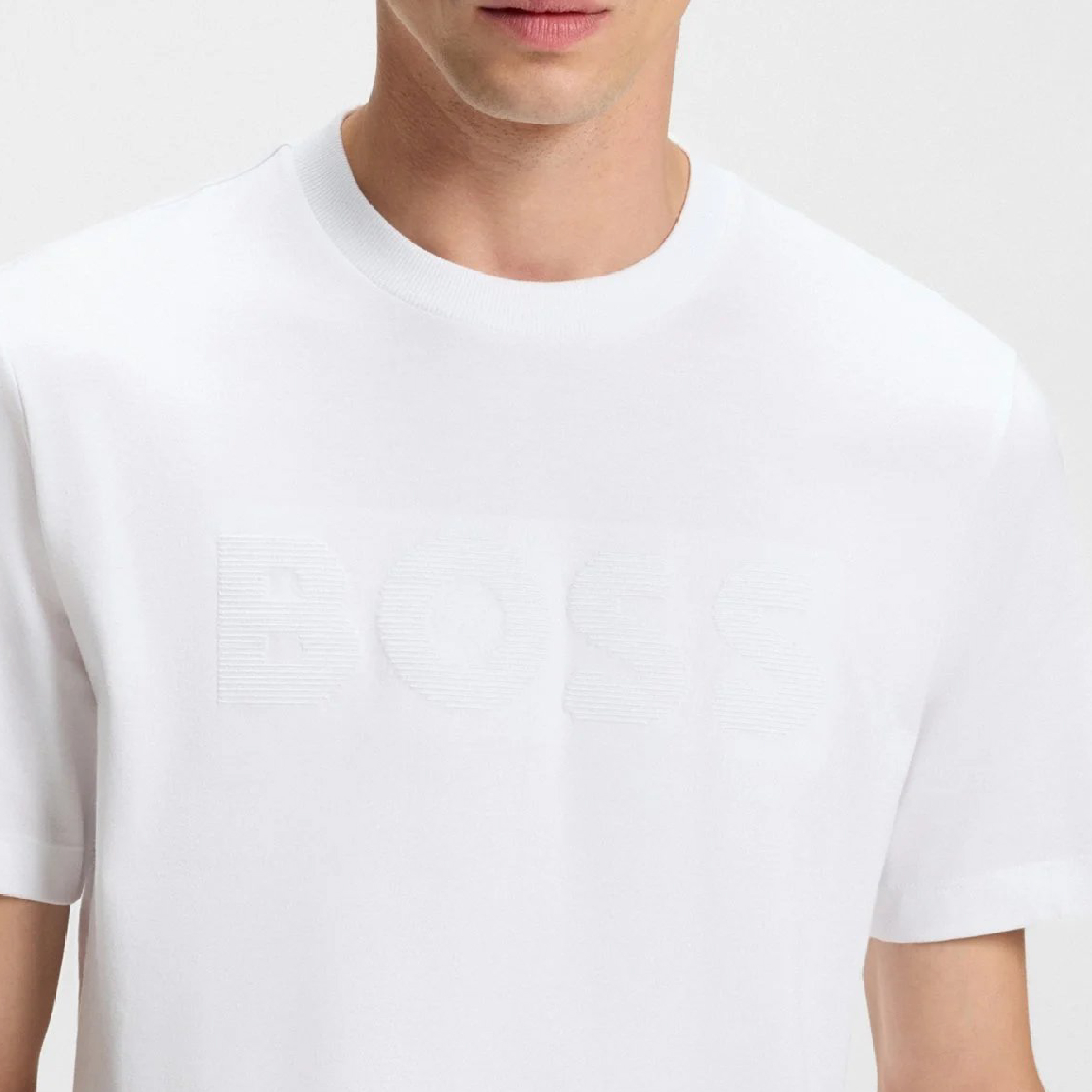 Hugo Boss Horizontal Striped Wording Logo Tee-04