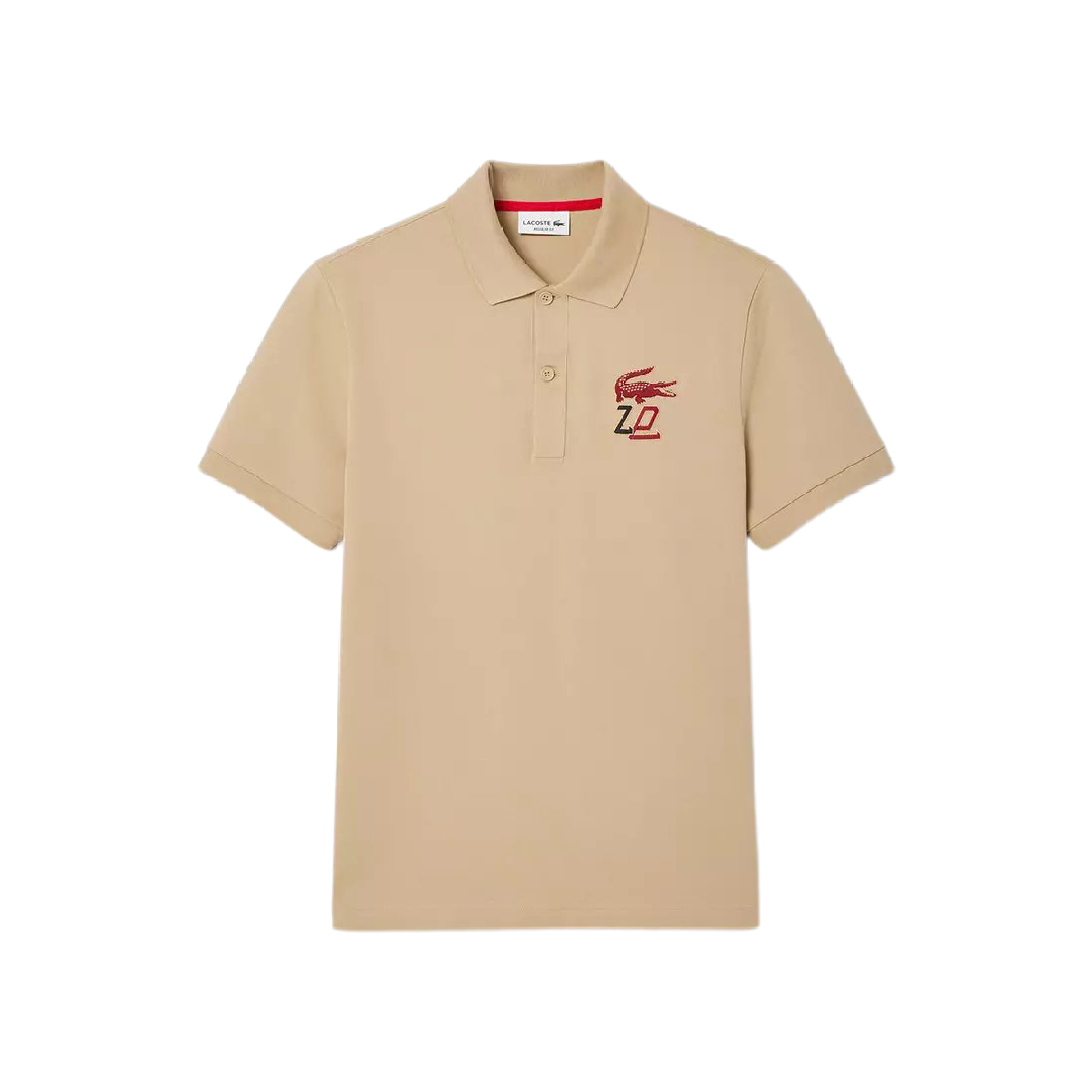 Lacoste CNY Edition Croc Beige Polo Shirt-02