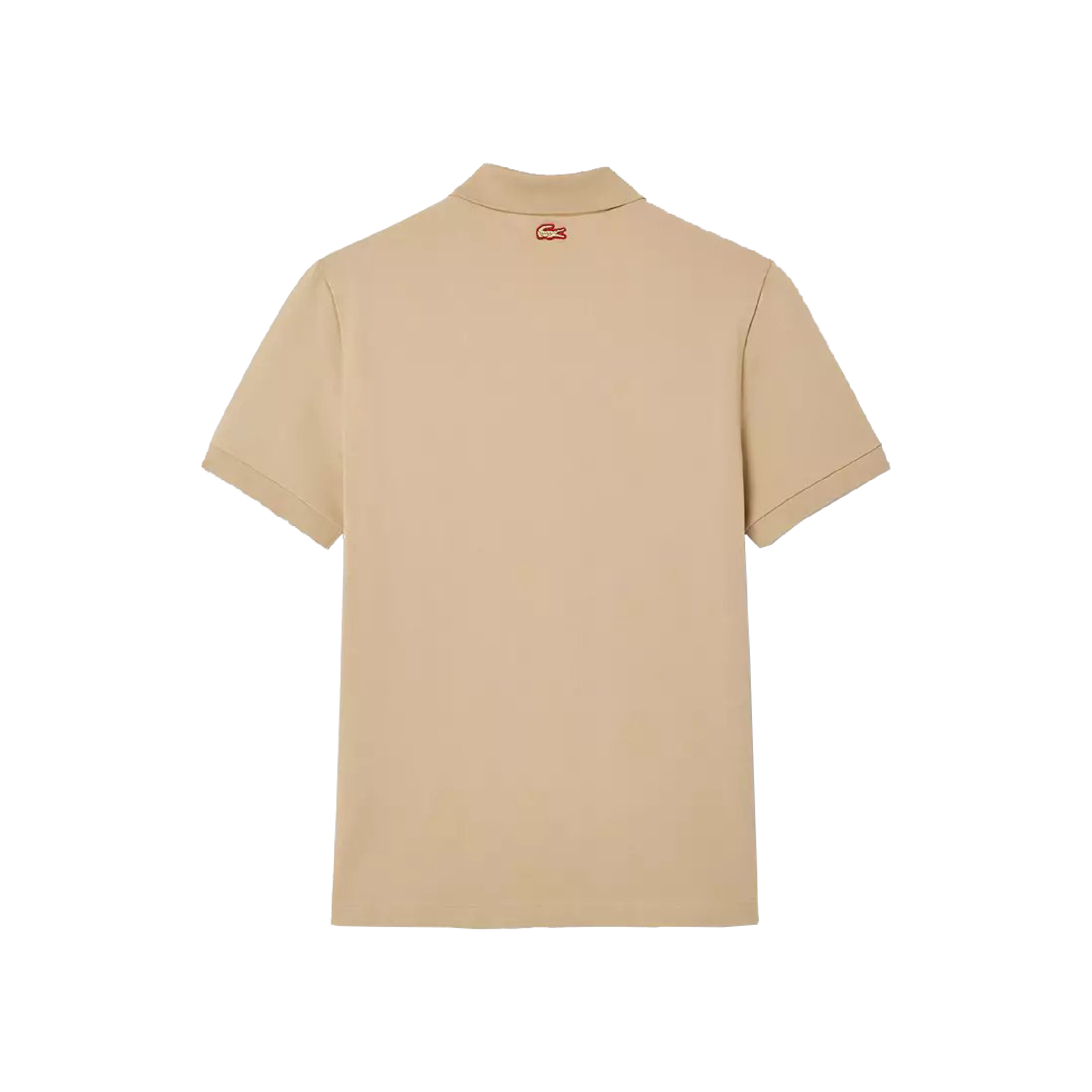 Lacoste CNY Edition Croc Beige Polo Shirt-03