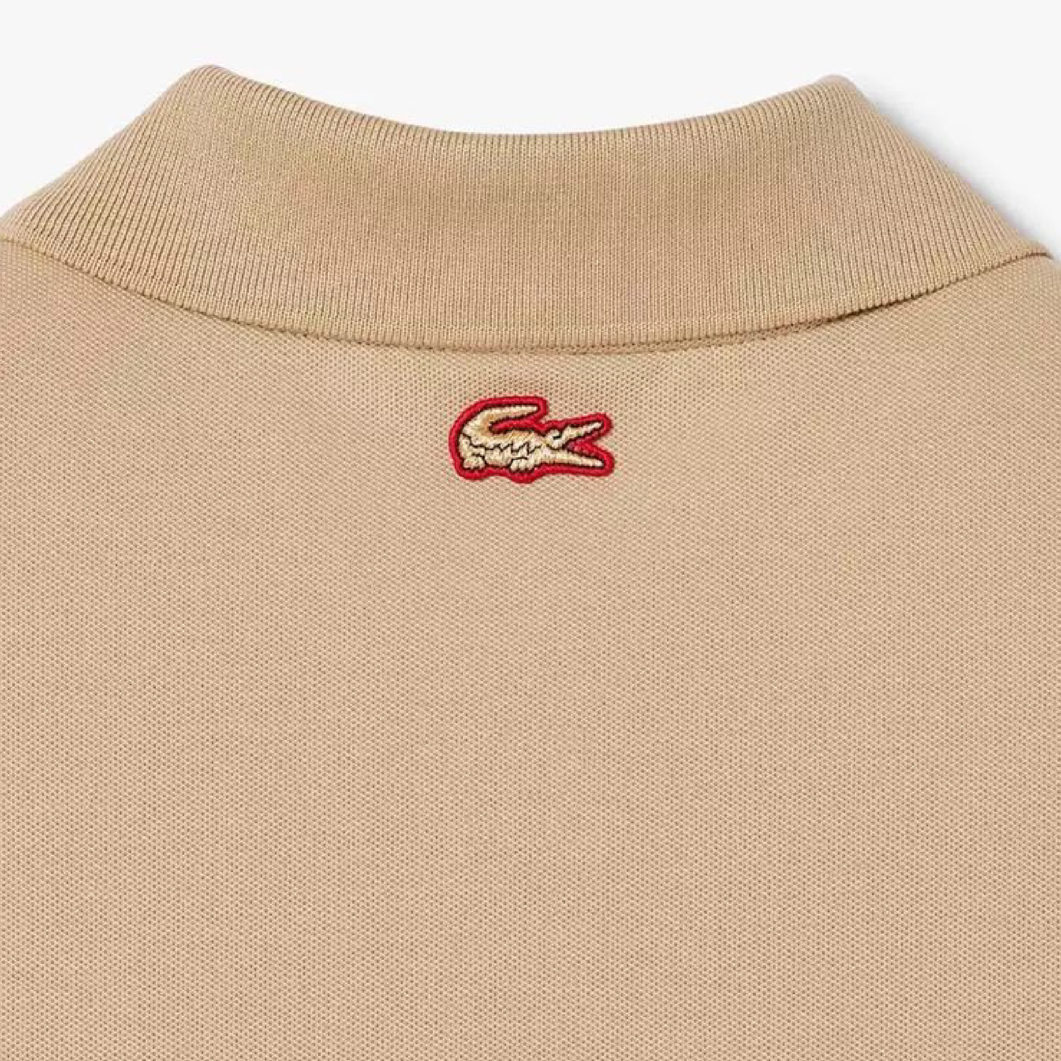 Lacoste CNY Edition Croc Beige Polo Shirt-05