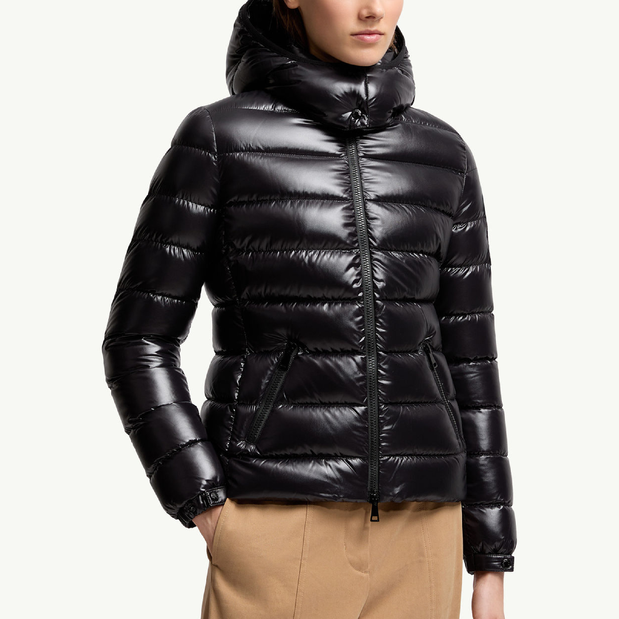 Monocle Women's Down Puffer Jacket with detachable hoodie-08