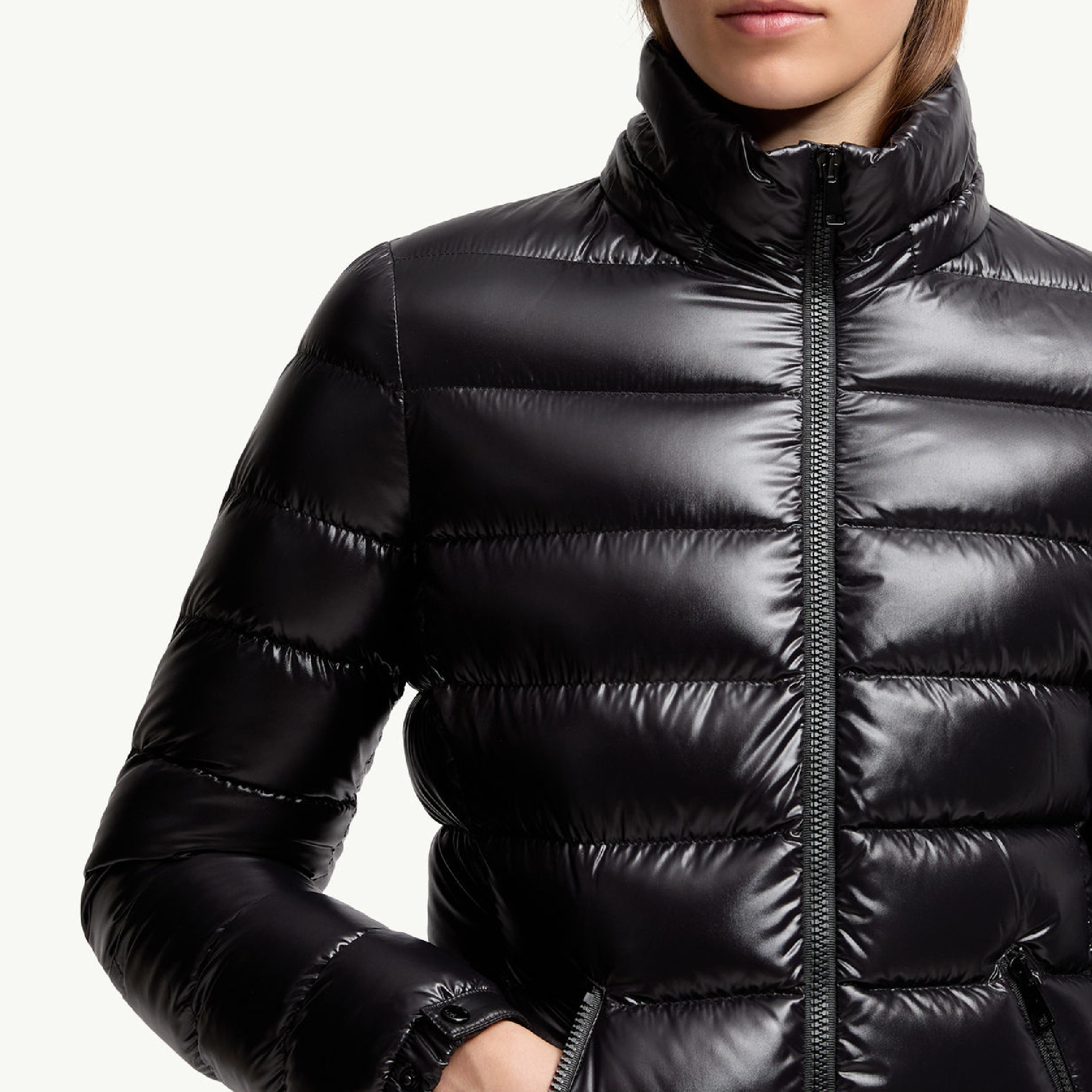 Monocle Women's Down Puffer Jacket with detachable hoodie-06