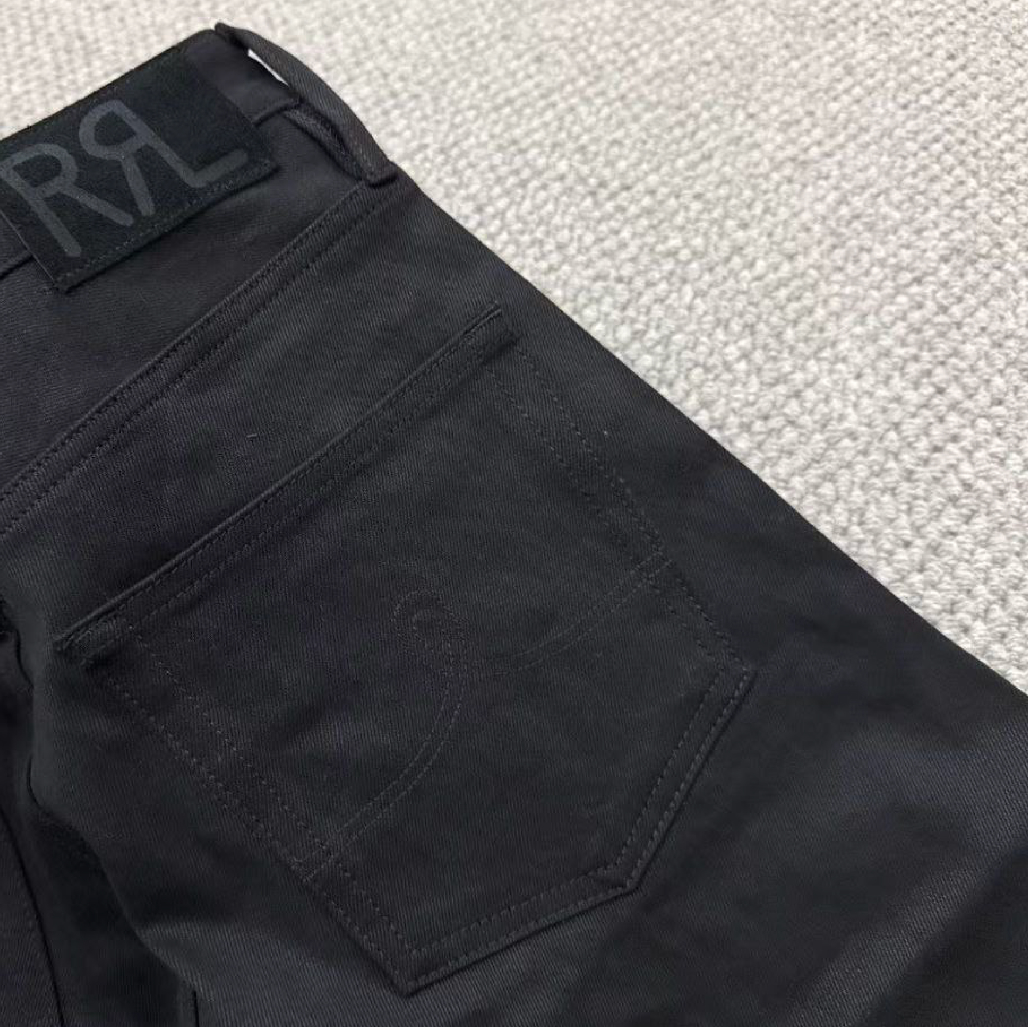 RRL Ralph Lauren Wide-Fit Black Selvedge Denim Jeans-05