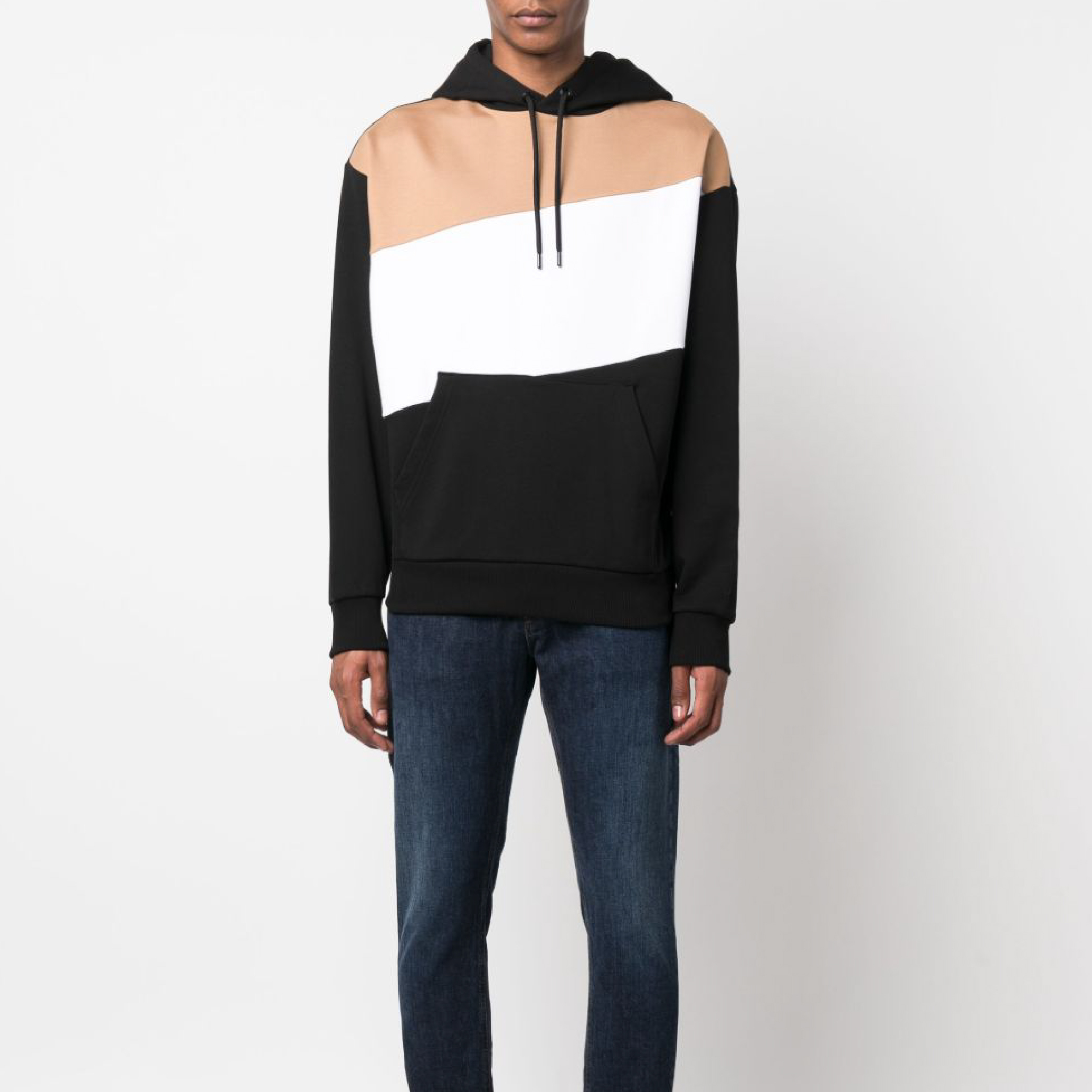 Hugo Boss Sullivan 15 Striped Cotton Hoodie Sweater-05