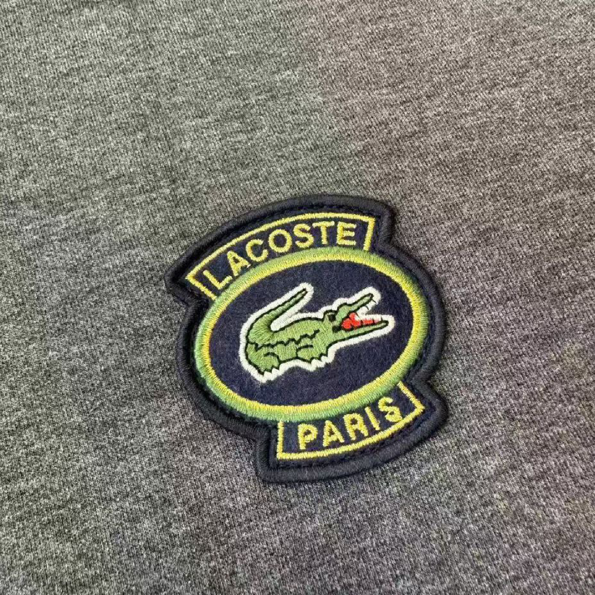 Lacoste x Beams Embroidered Logo Grey Long Sleeve Tee (Special Edition)-02