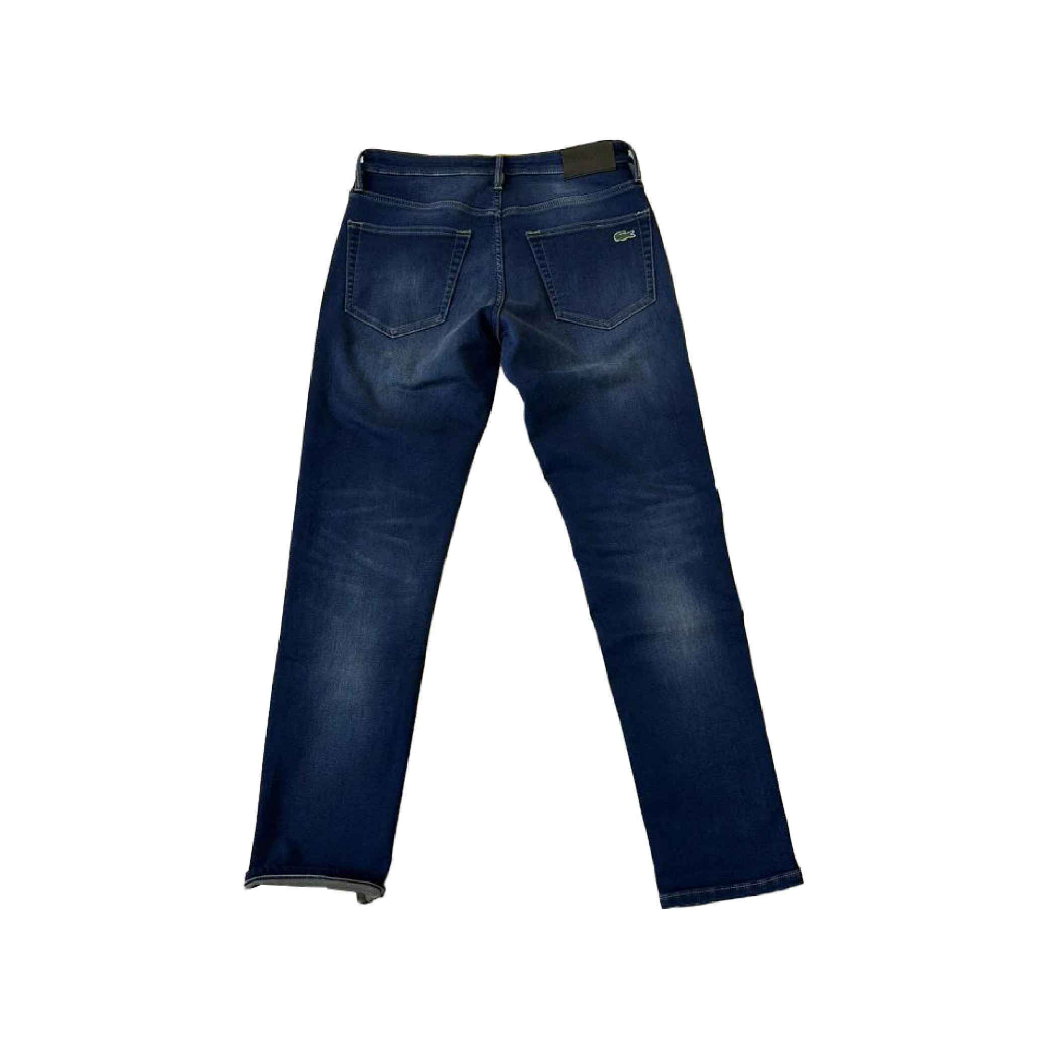 Lacoste croc logo dark blue washed denim jeans-03