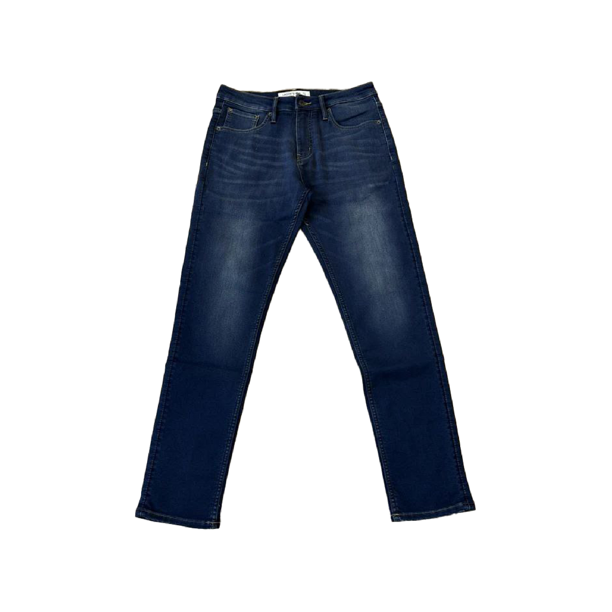 Lacoste croc logo dark blue washed denim jeans-02