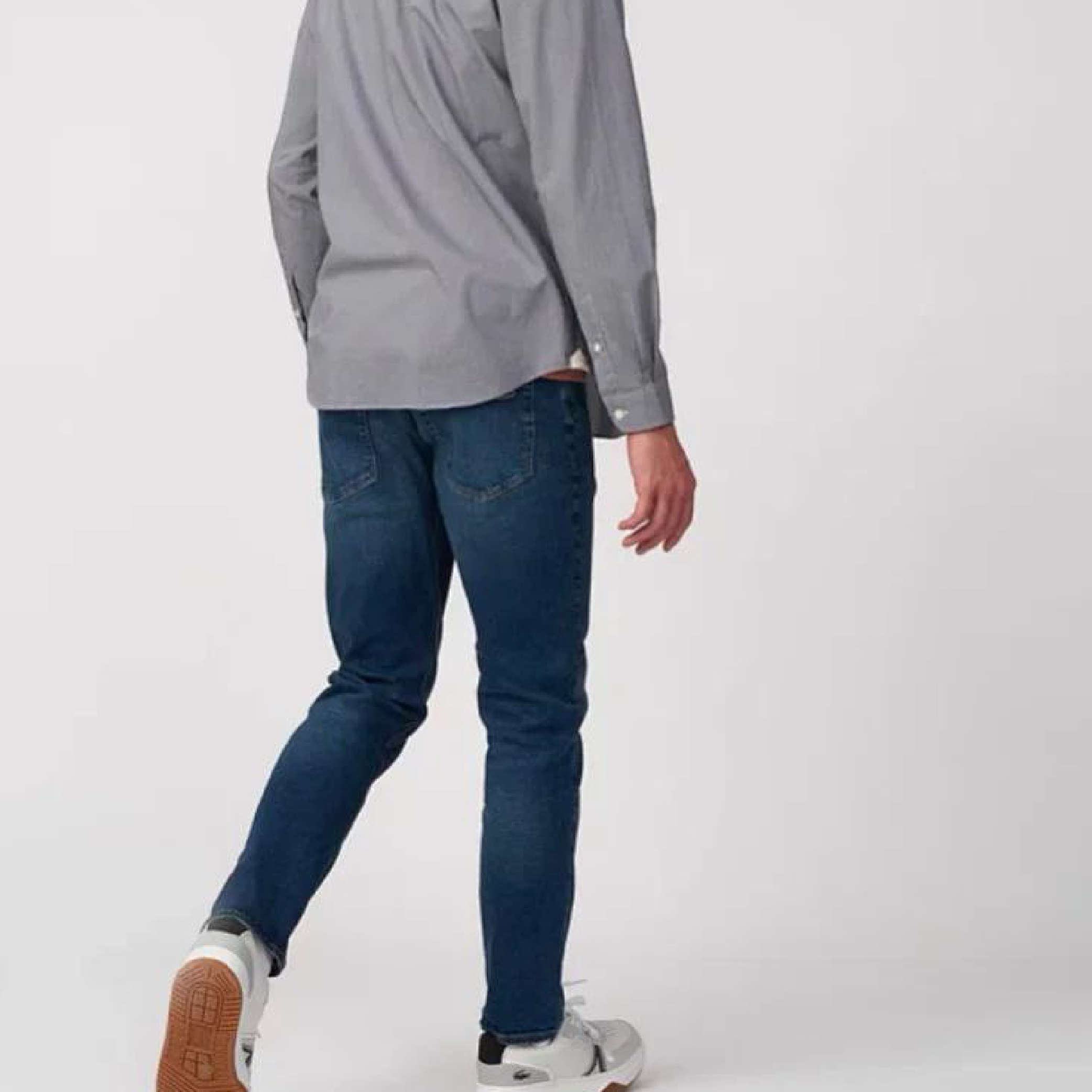 Lacoste croc logo dark blue washed denim jeans-09