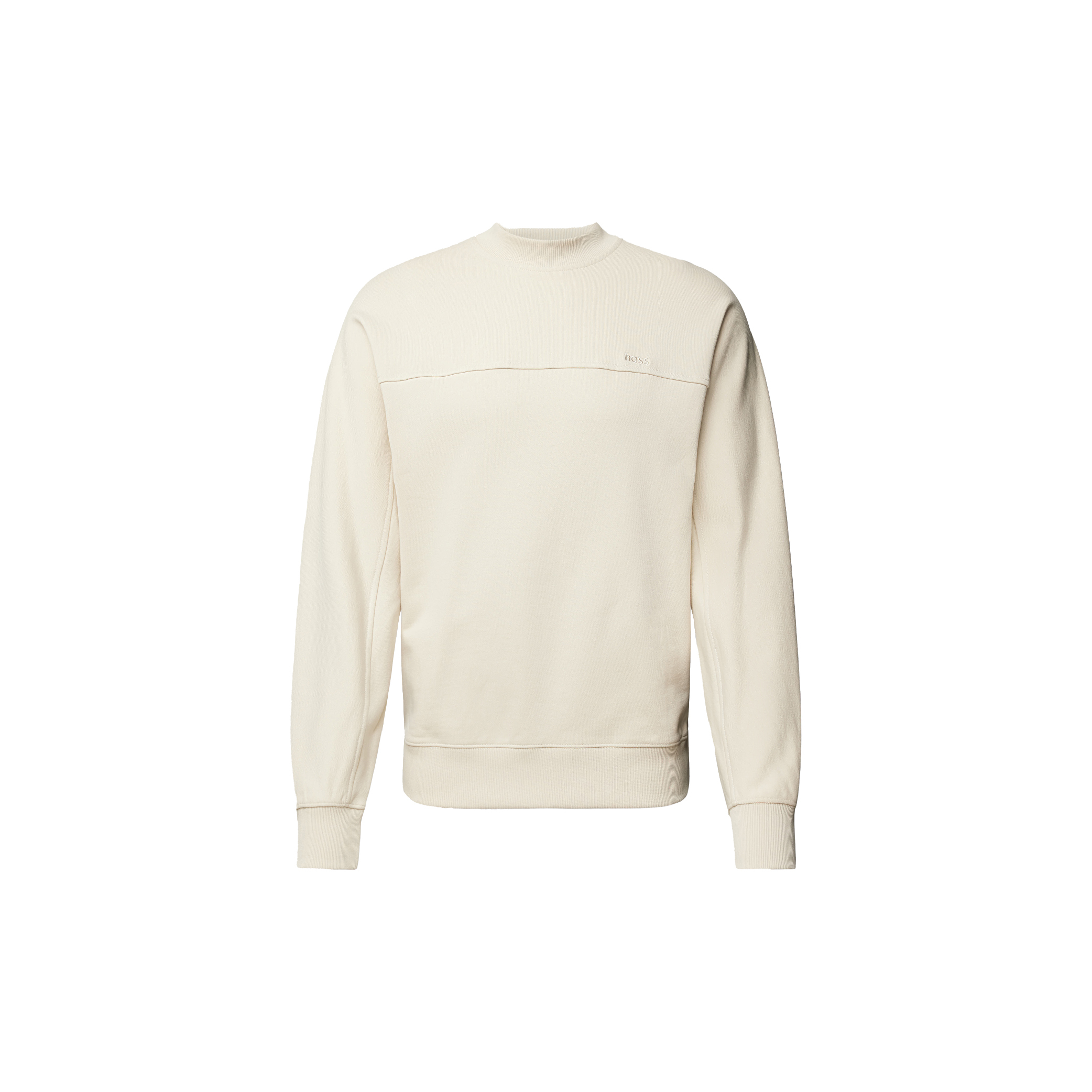 Hugo Boss Relaxed-Fit Sweatshirt with Logo Detail - Cream-01