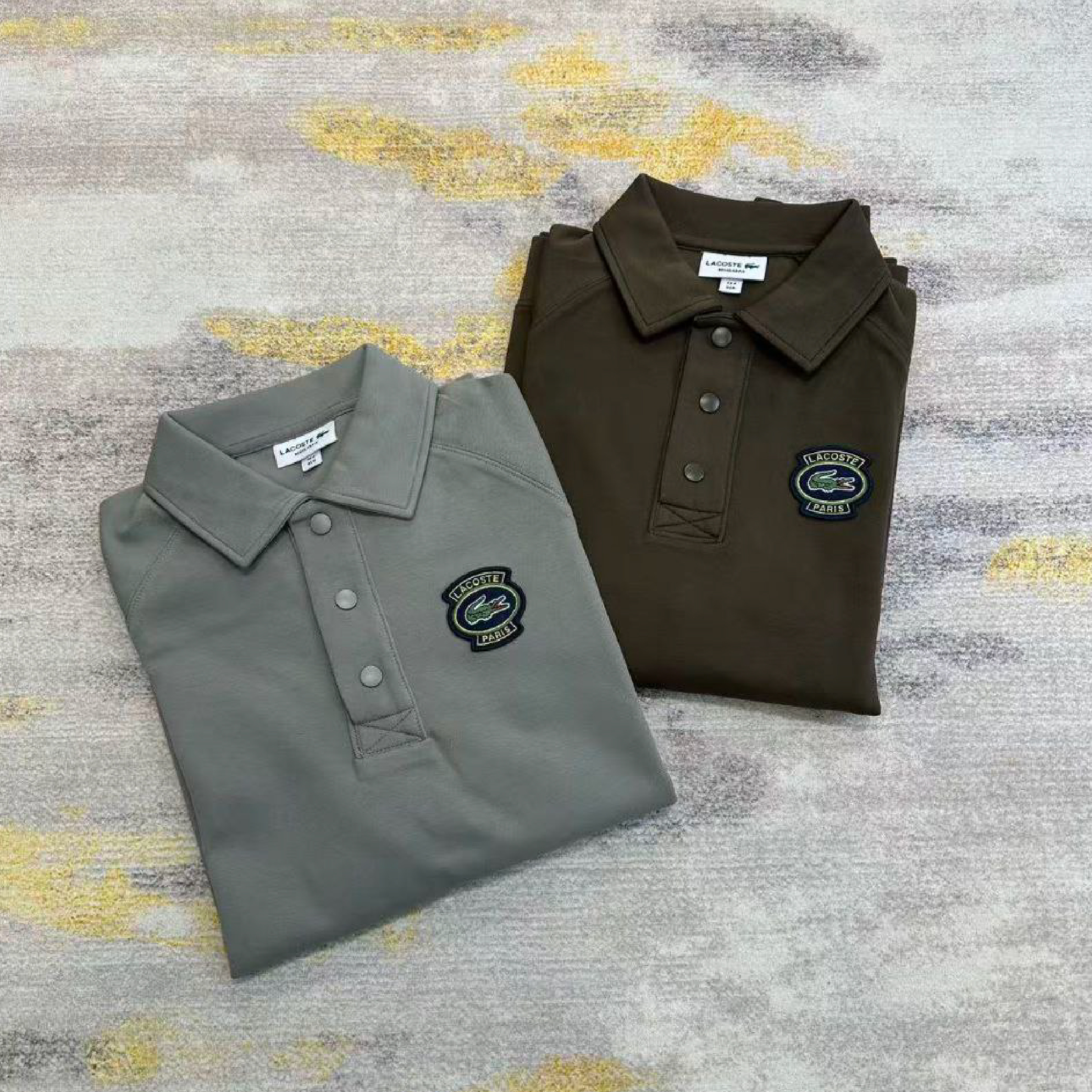 Lacoste Embroidered Crest Logo Pique Collar Sweatshirt-07