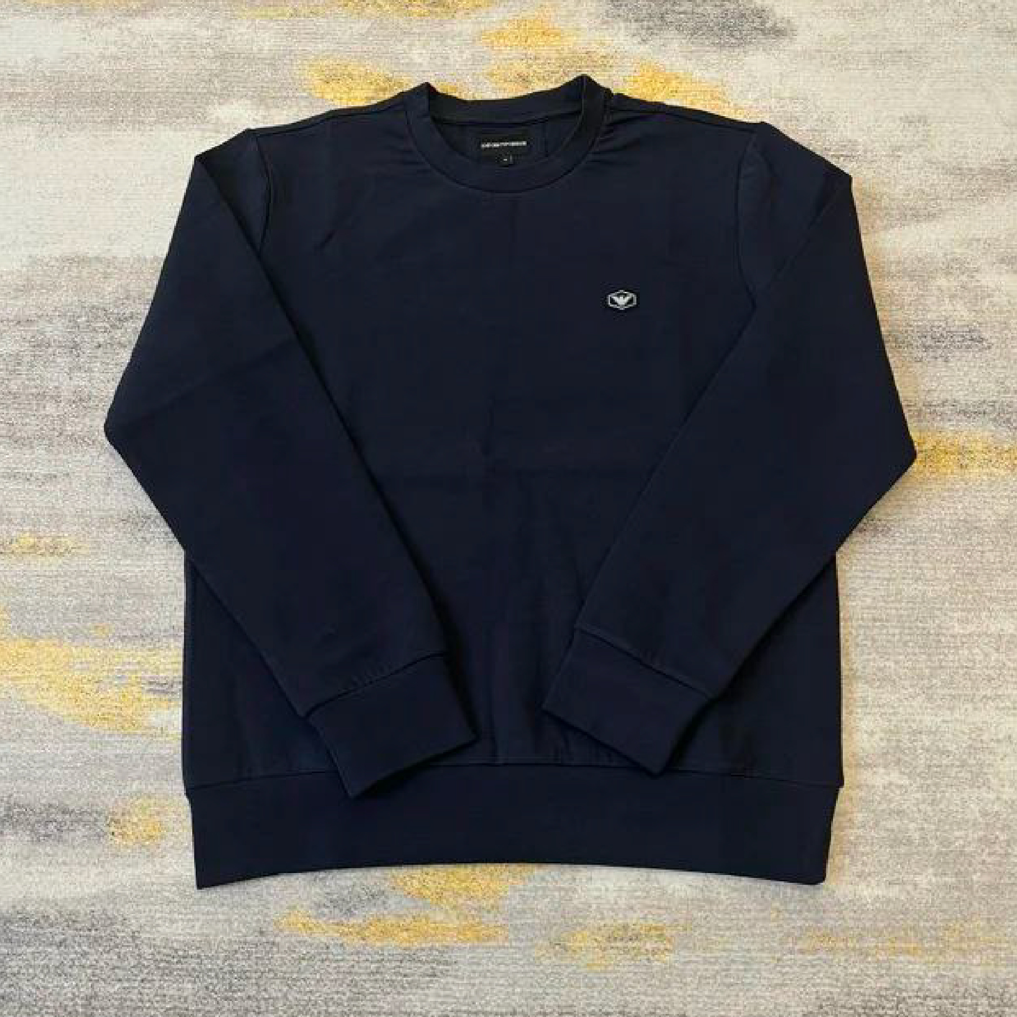 Emporio Armani Small Eagle Patch Logo Crewneck Sweatshir-02