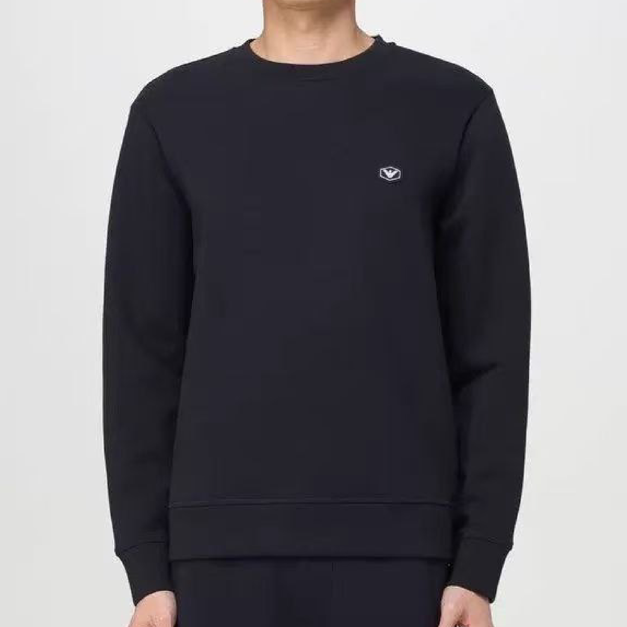 Emporio Armani Small Eagle Patch Logo Crewneck Sweatshir-06