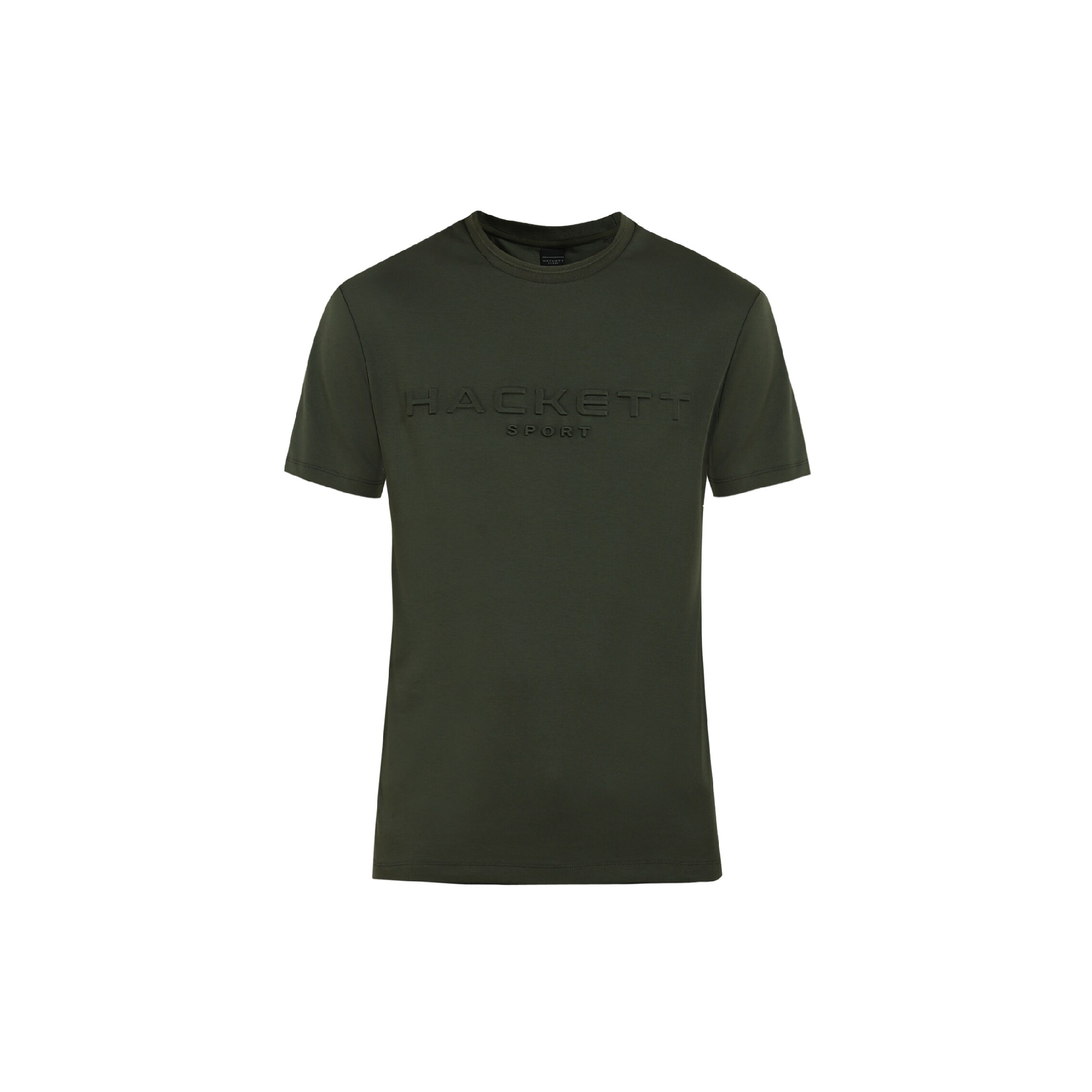 Hackett Embossed Logo Tee in Olive Green-01