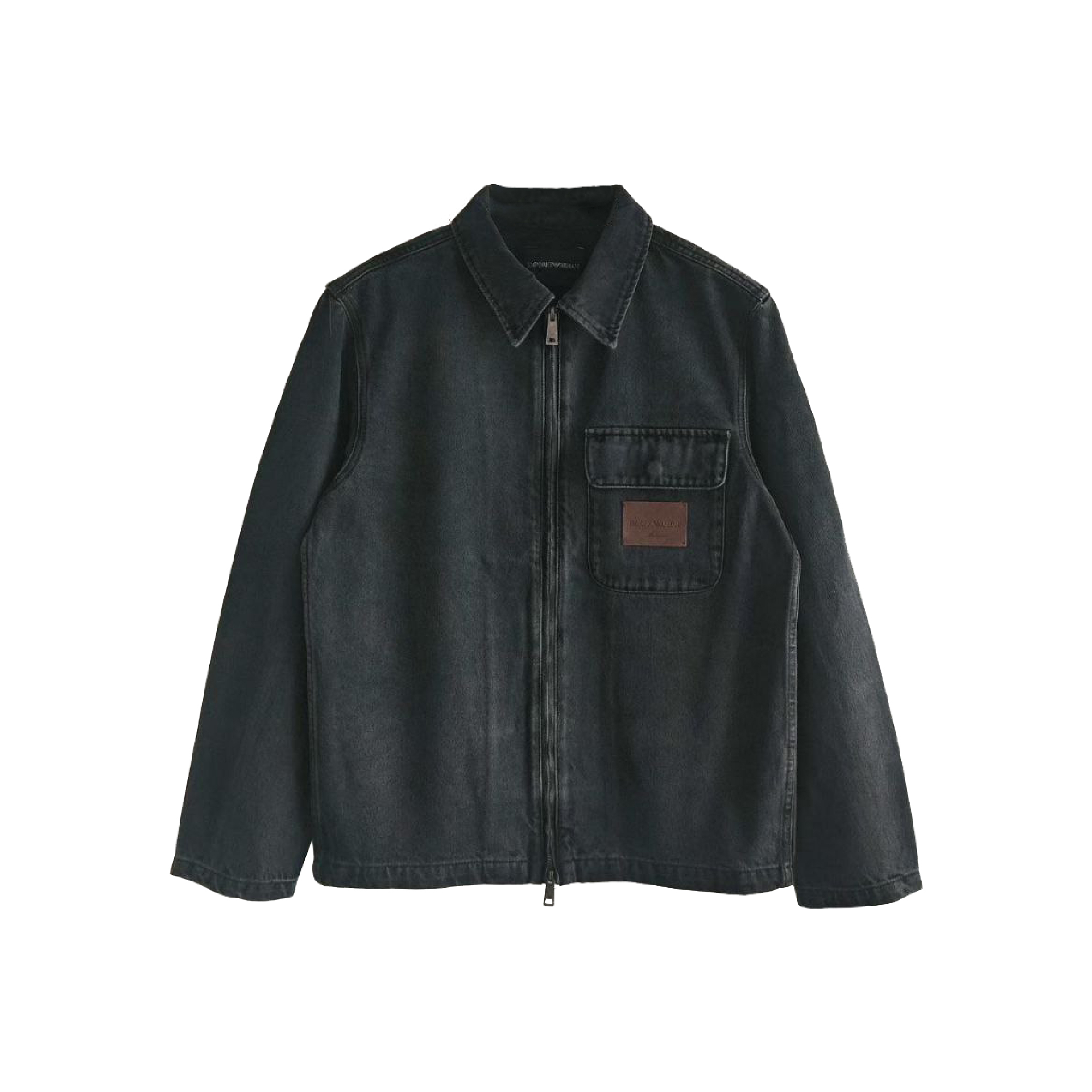 Emporio Armani greyish black washed denim jackeT-02
