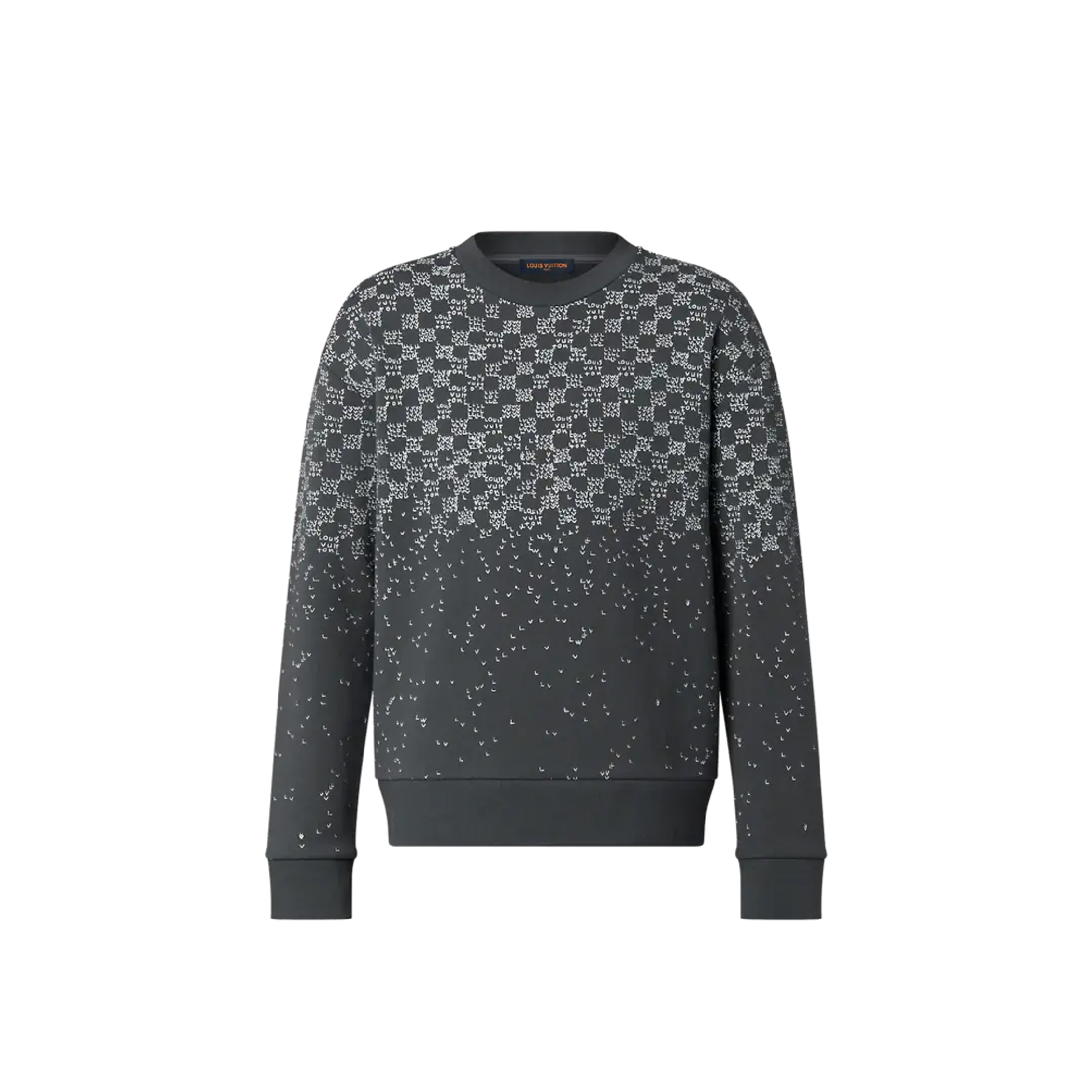 Louis Vuitton Damier Spread Patterned Grey Sweatshirt-01