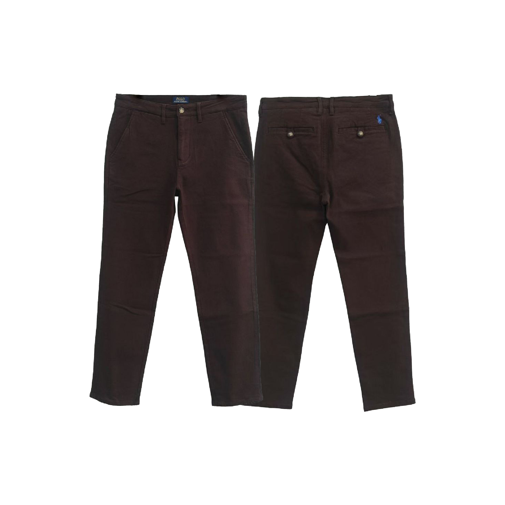 Polo Ralph Lauren Small Pony Chino Pants in Dark Brown-01