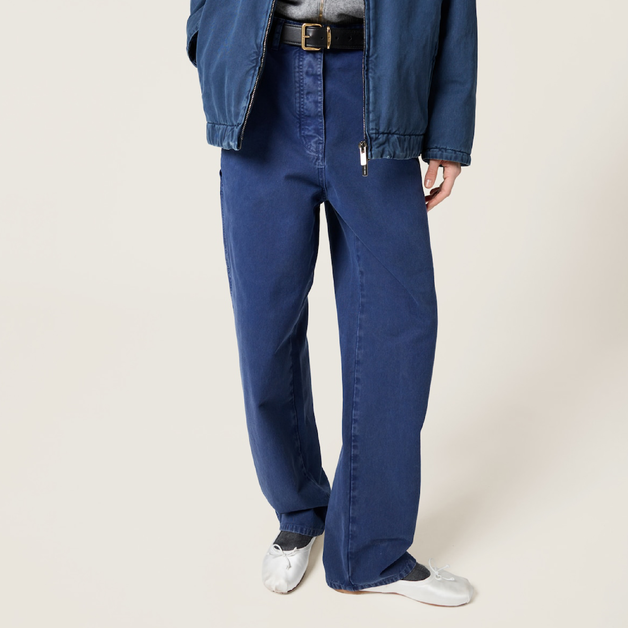 Miu Miu Garment-dyed gabardine pants-03