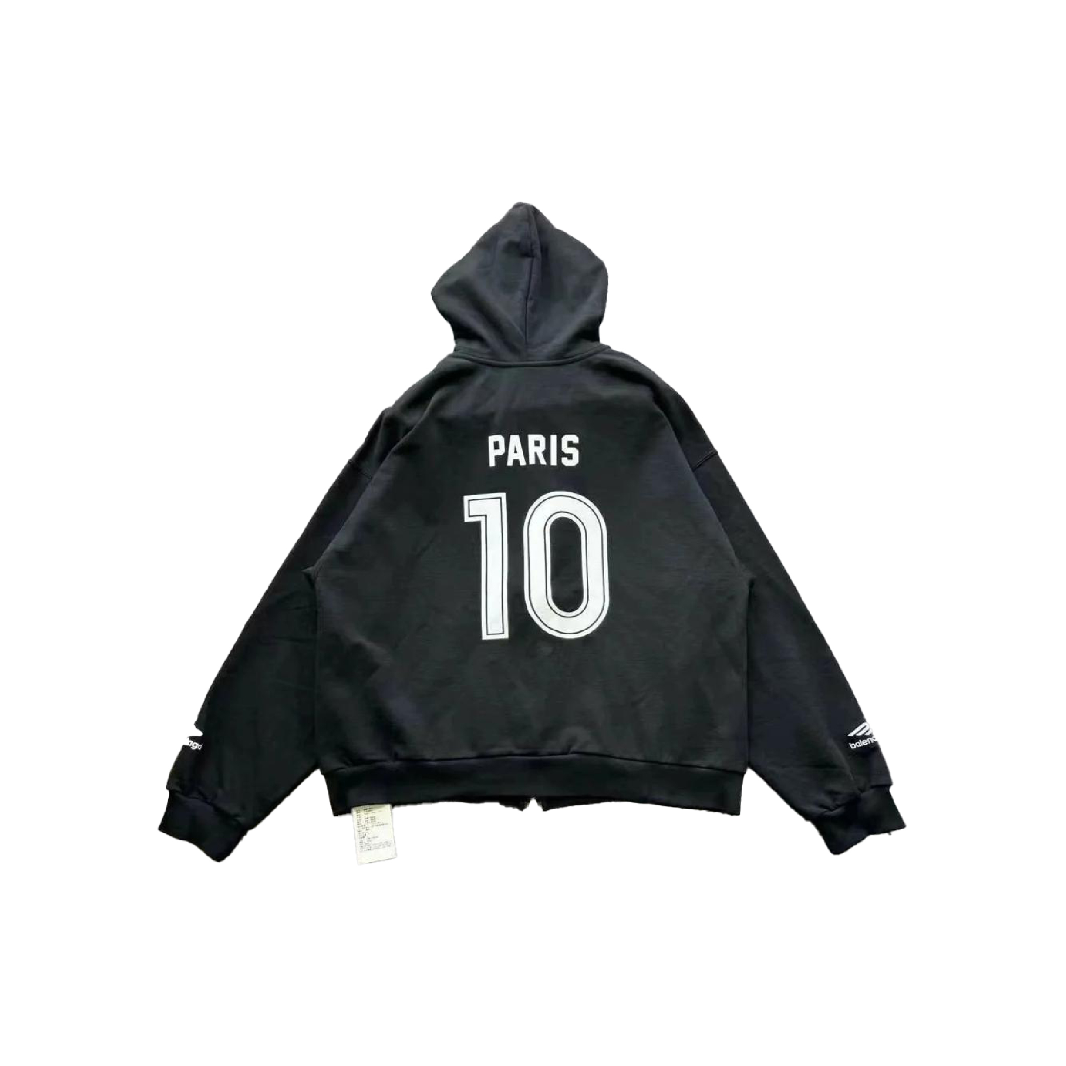 Balenciaga x Manchester United Paris Exclusive Black Zipped Hoodie Jacket-03