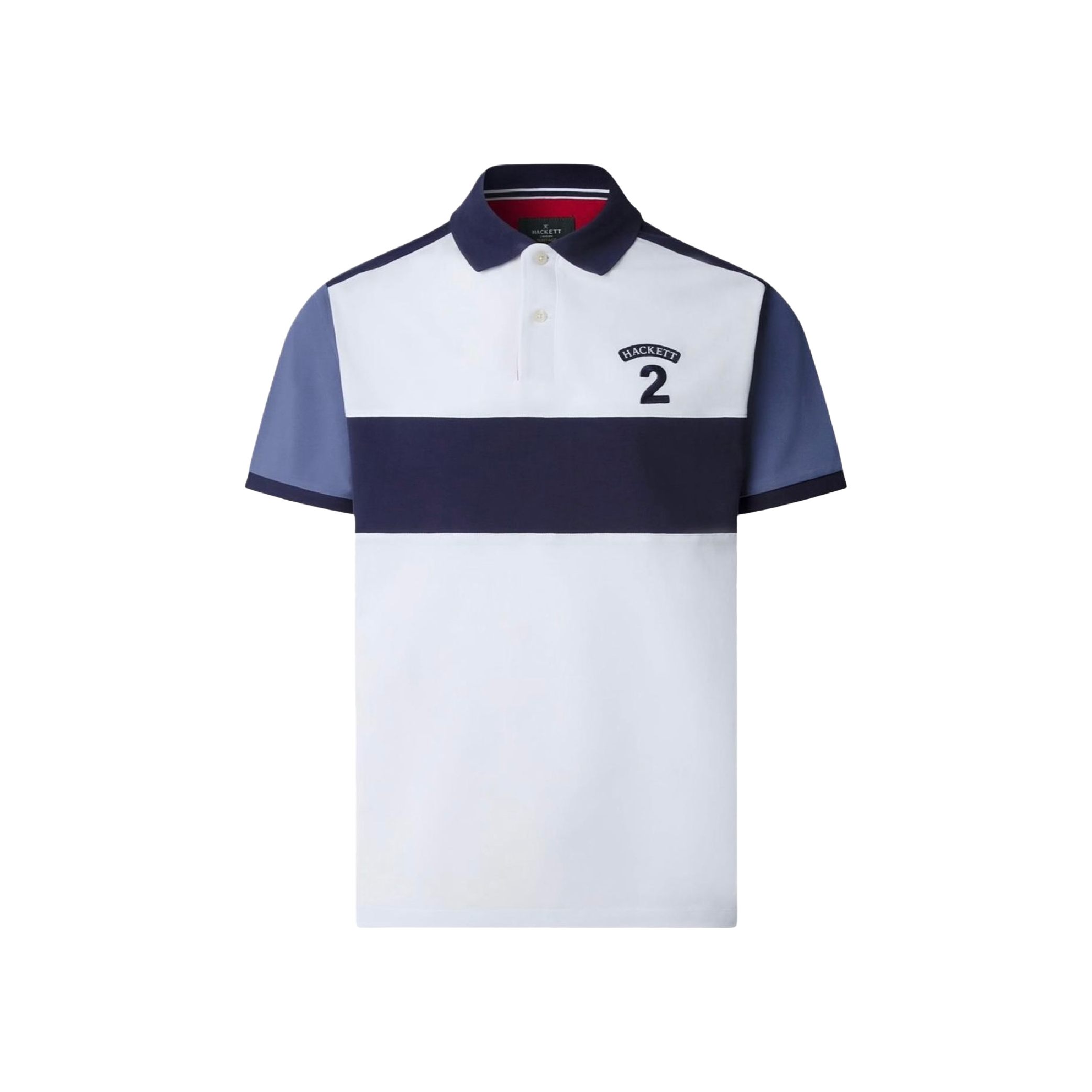 Hackett London Front Back Dual Contrast No.1 Polo in Blue-Red-06