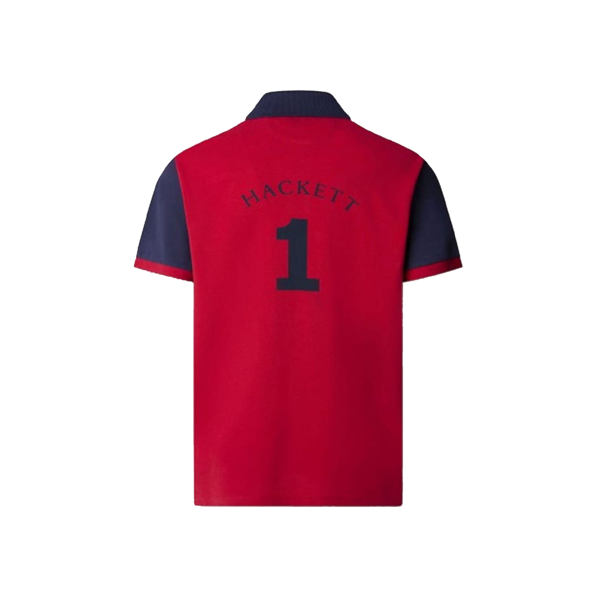 Hackett London Front Back Dual Contrast No.1 Polo in Blue-Red-04