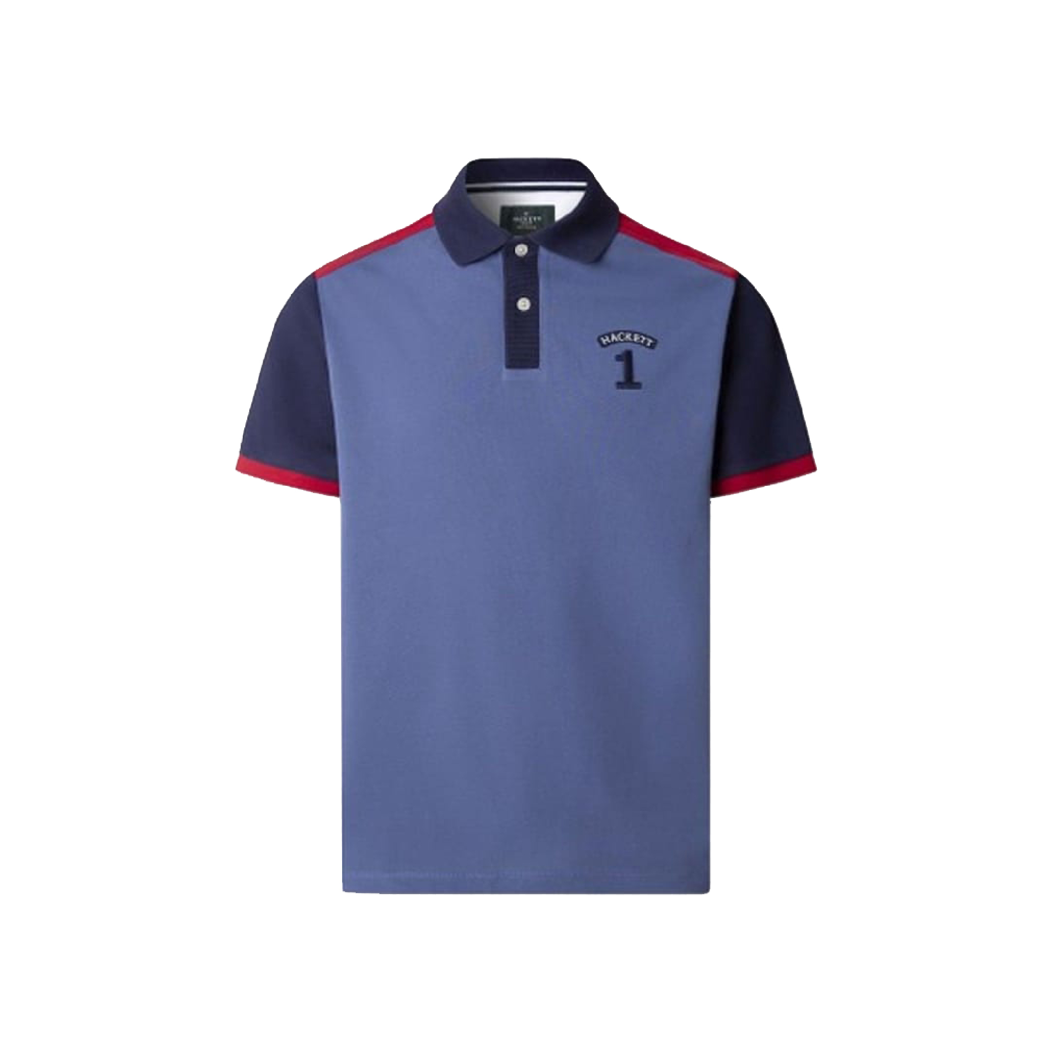 Hackett London Front Back Dual Contrast No.1 Polo in Blue-Red-03