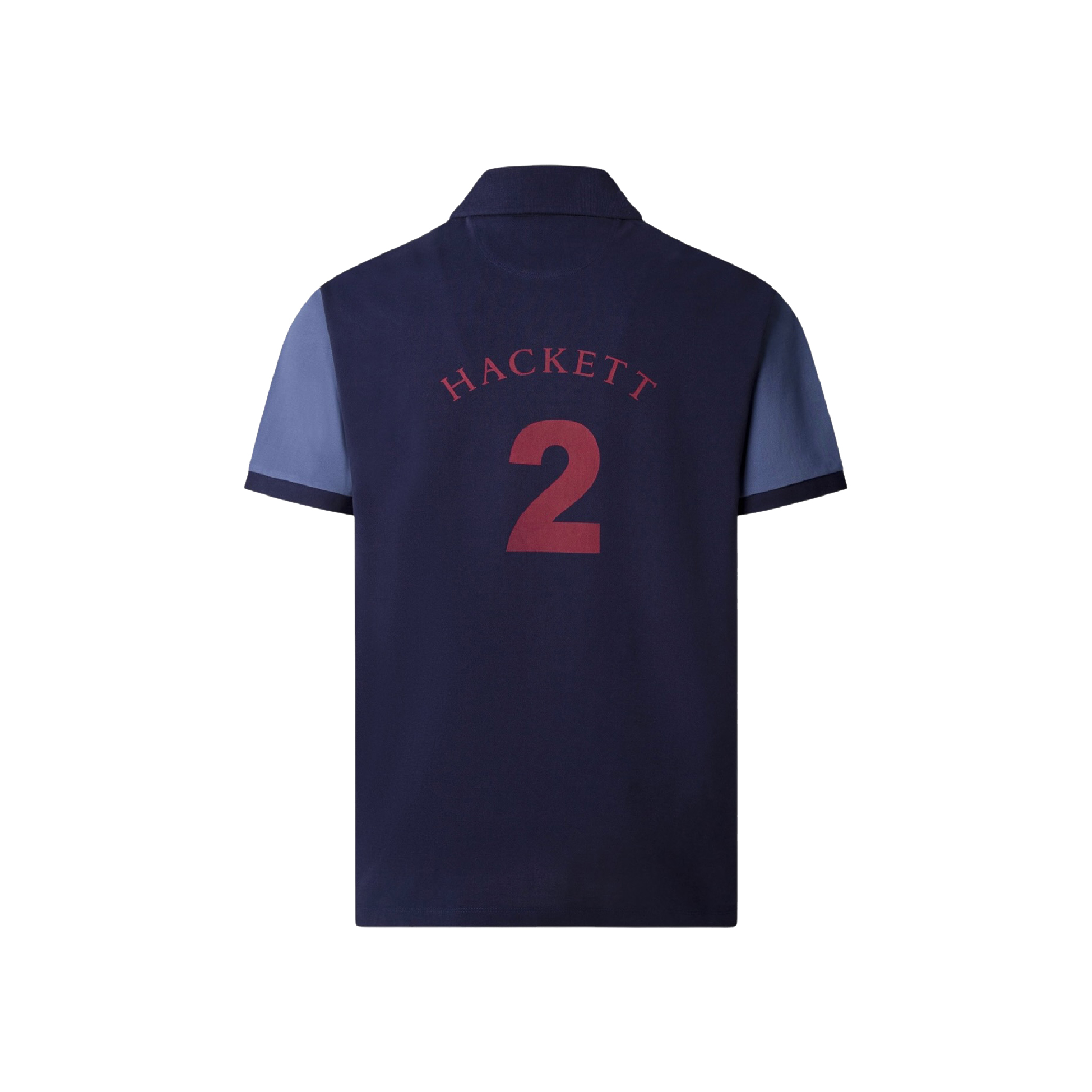 Hackett London Front Back Dual Contrast No.1 Polo in Blue-Red-07