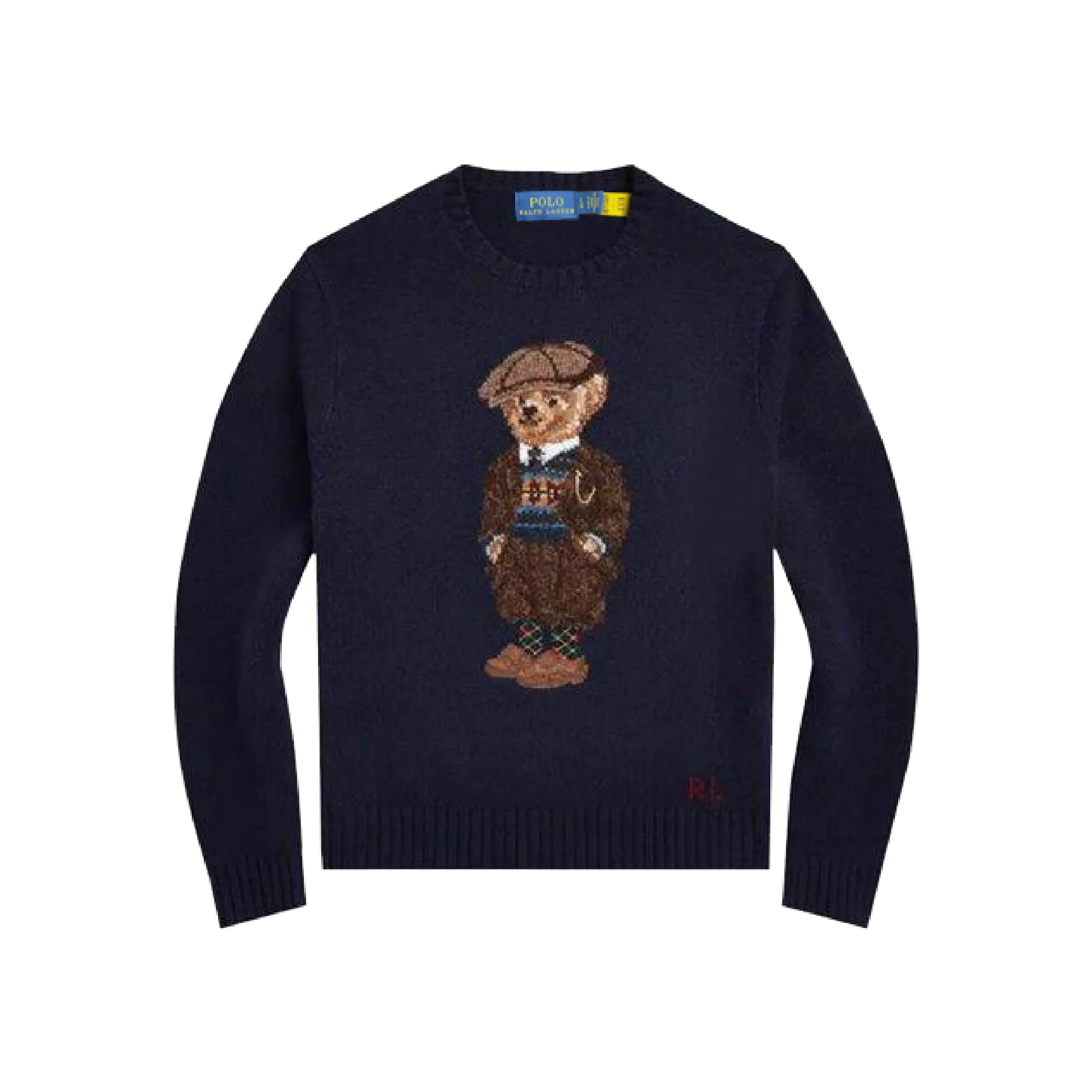 Polo Ralph Lauren Polo Bear (Invert Cap) Dark Navy Wool Sweater-02