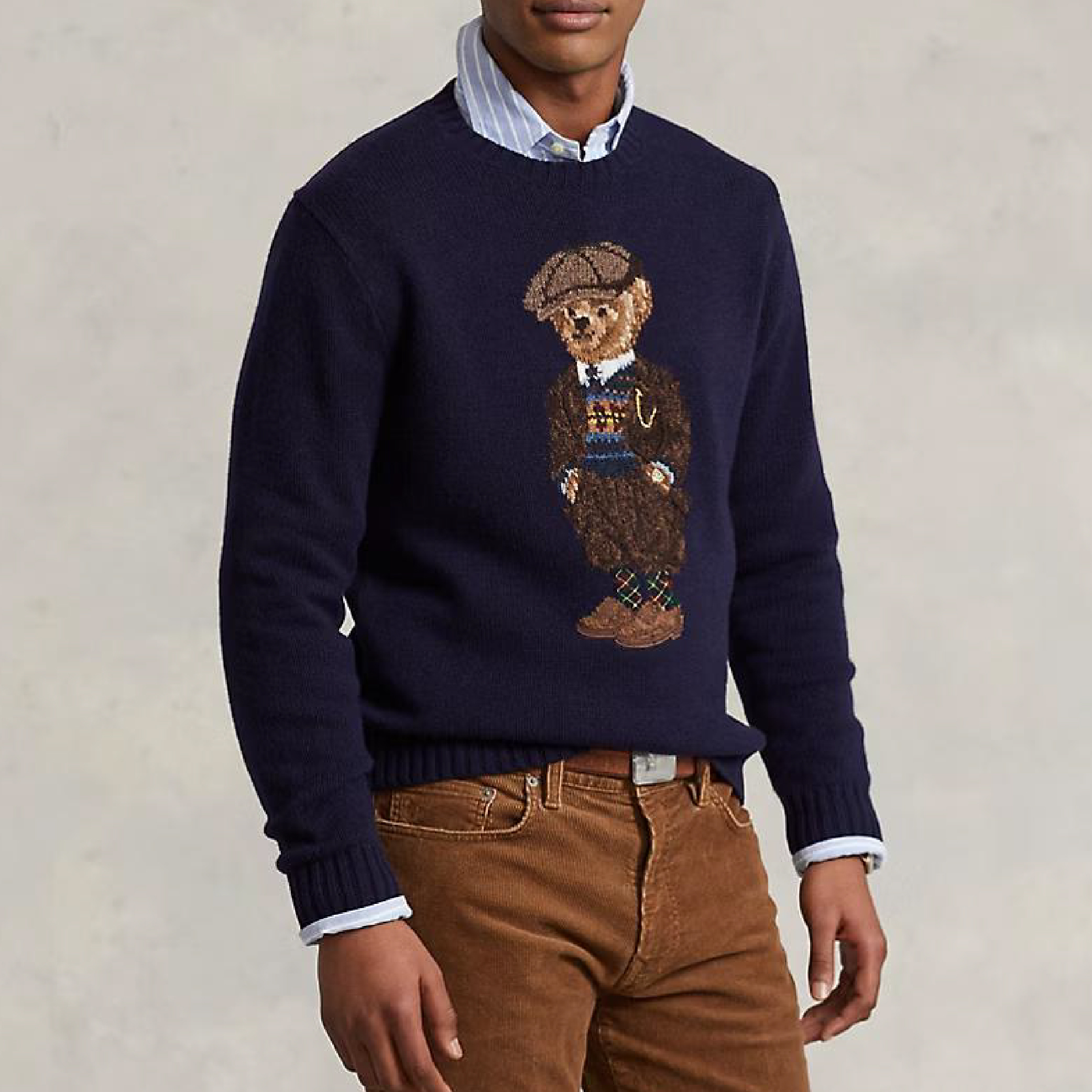 Polo Ralph Lauren Polo Bear (Invert Cap) Dark Navy Wool Sweater-07