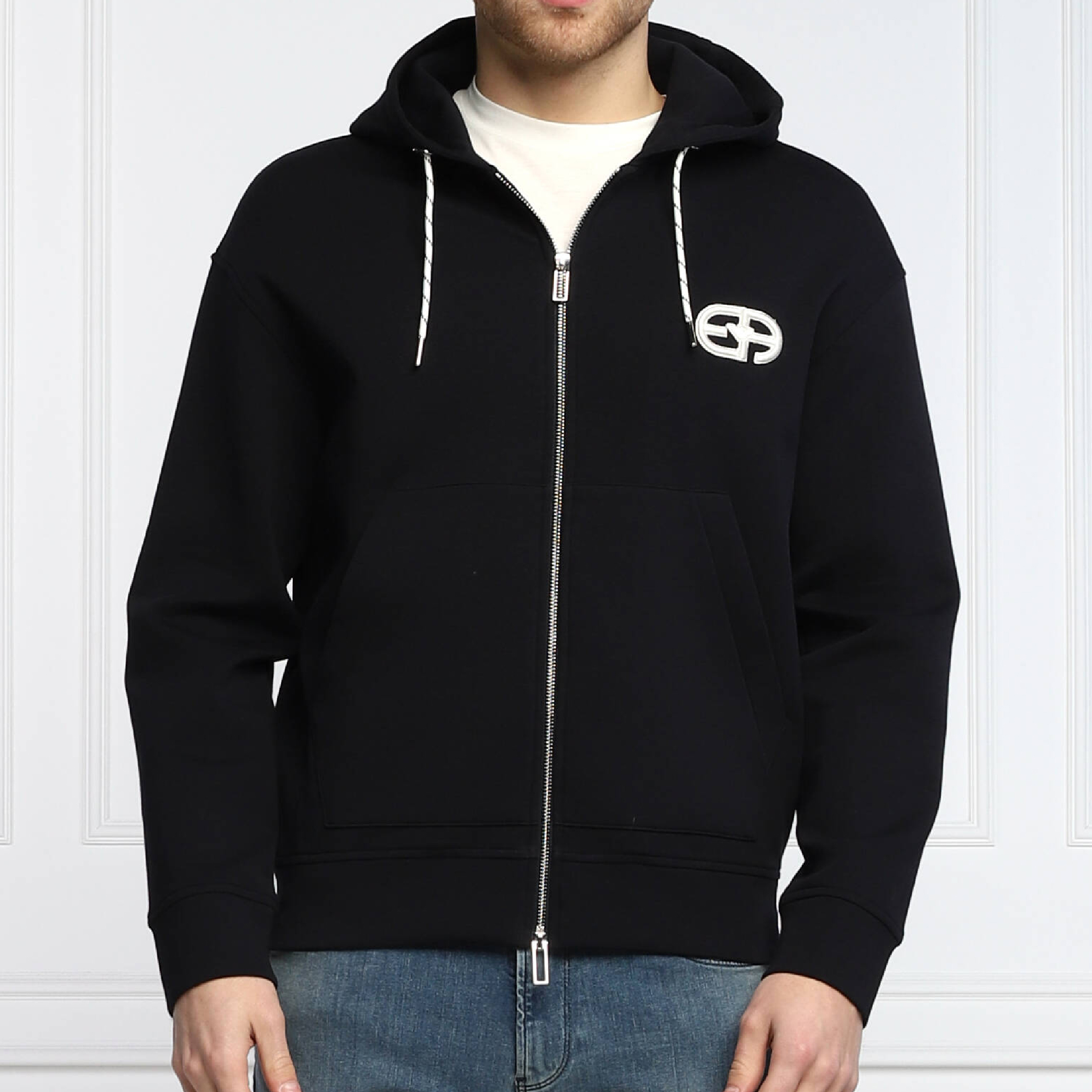 Emporio Armani EA Embroidered Logo Zipped Sweater-05