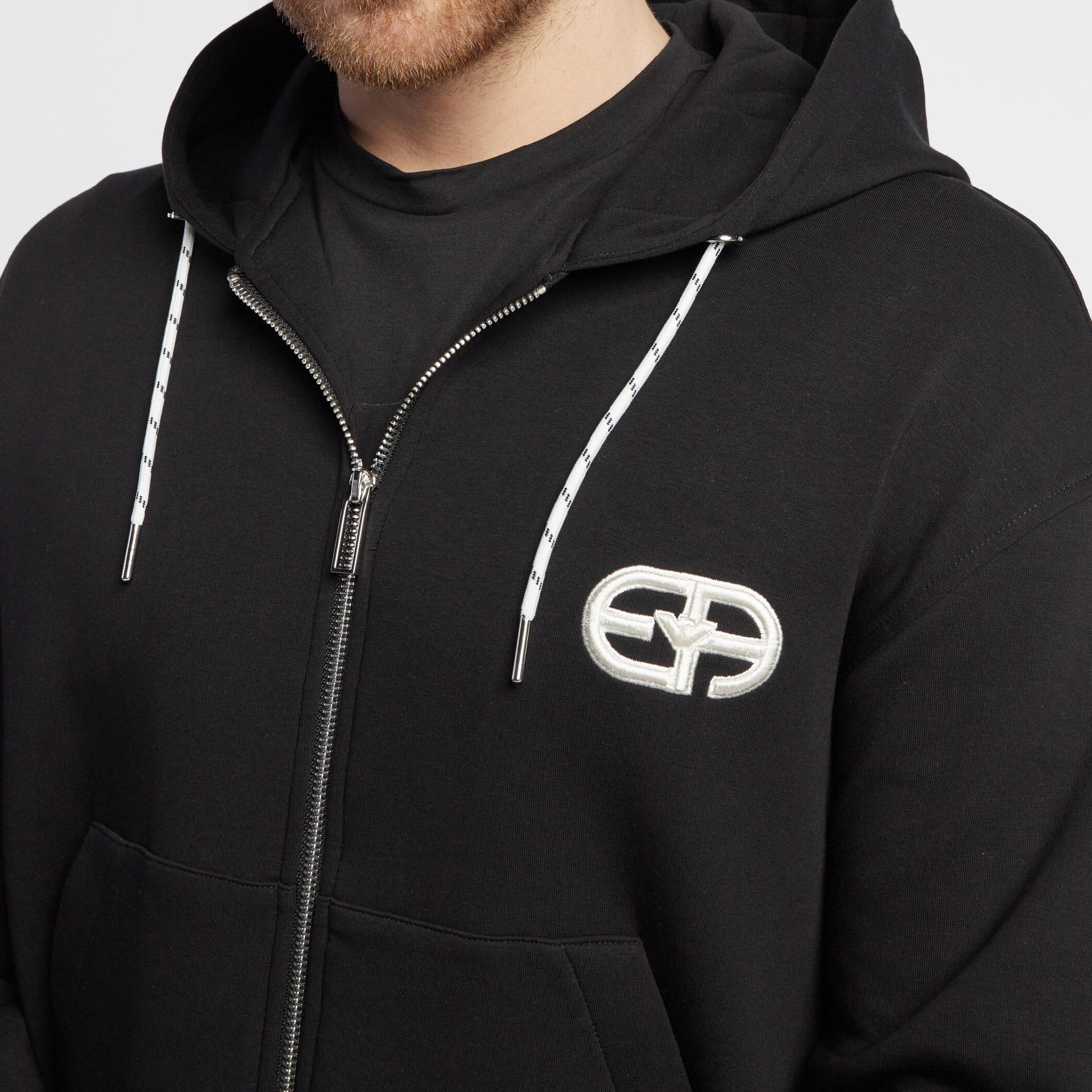 Emporio Armani EA Embroidered Logo Zipped Sweater-04