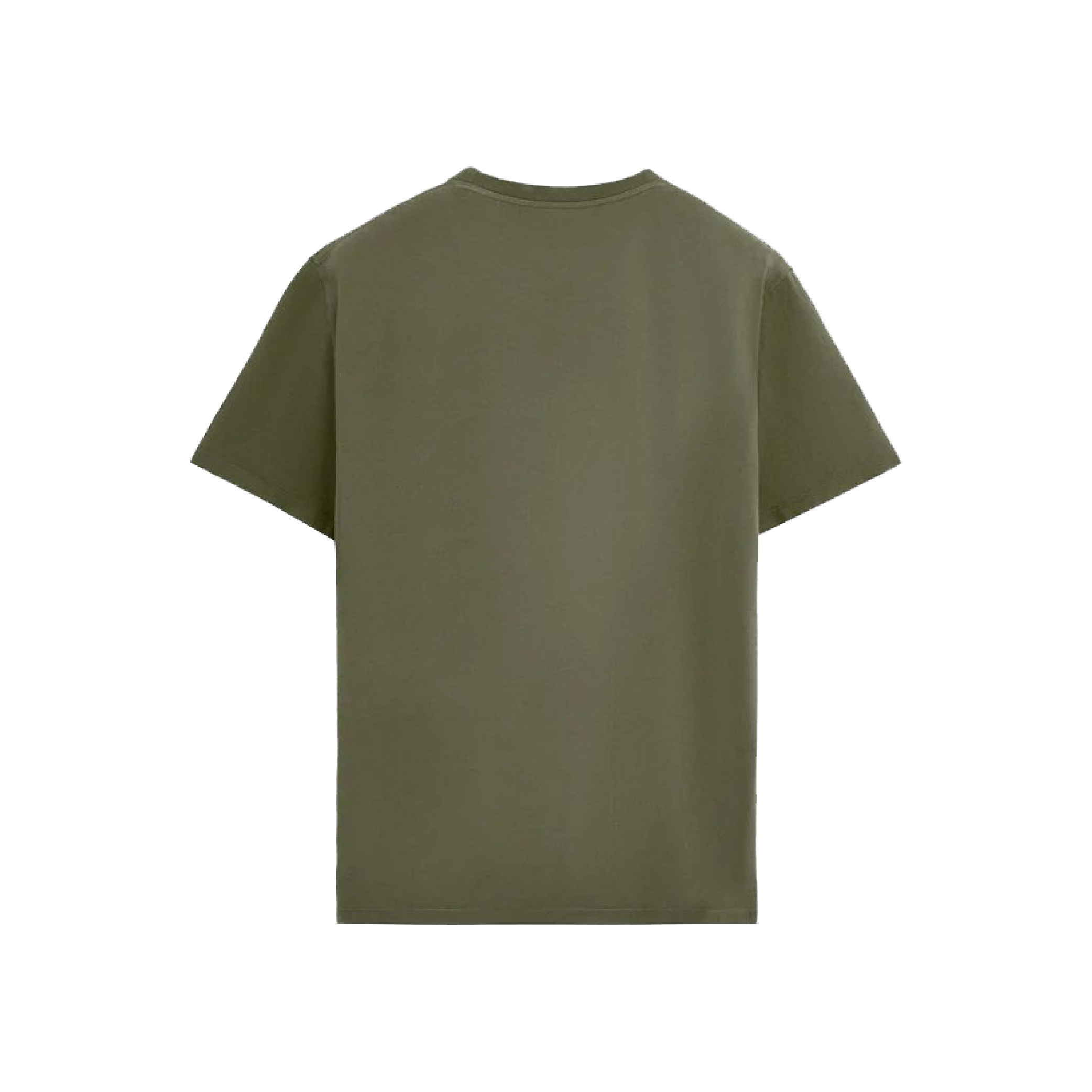 Loewe Anagram Embroidered Centre Logo Olive Green Tee-03