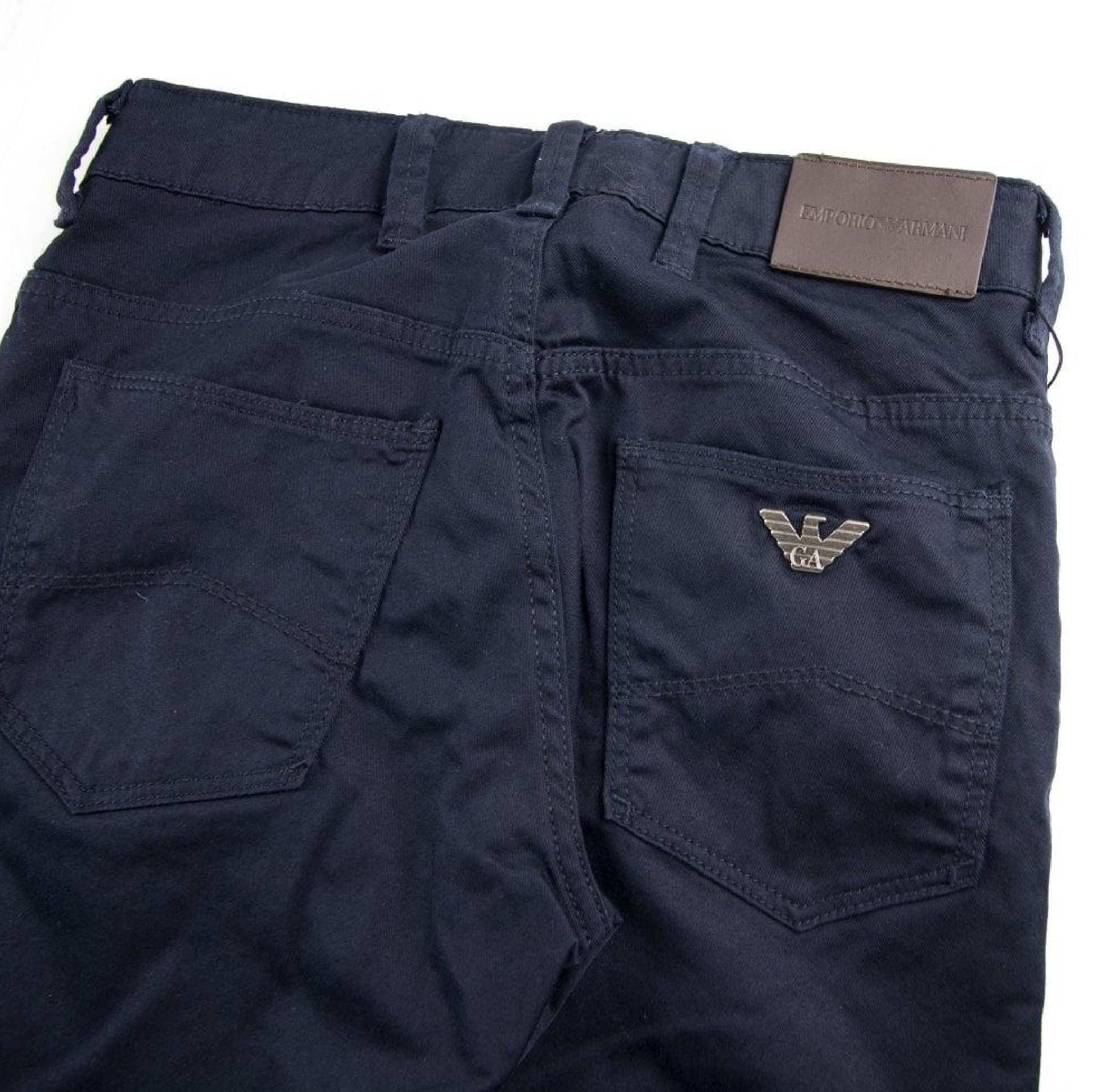 Emporio Armani Navy Blue Chino Pants-02