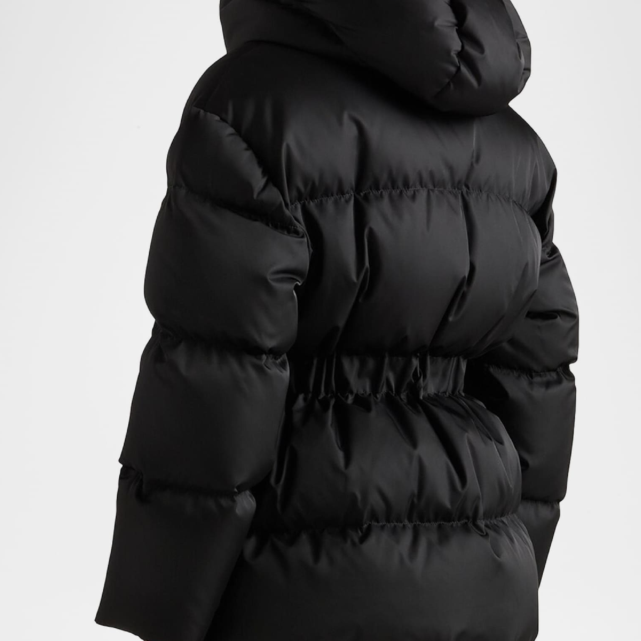 Prada Women Re-Nylon Hooded Down Jacket in Black-04