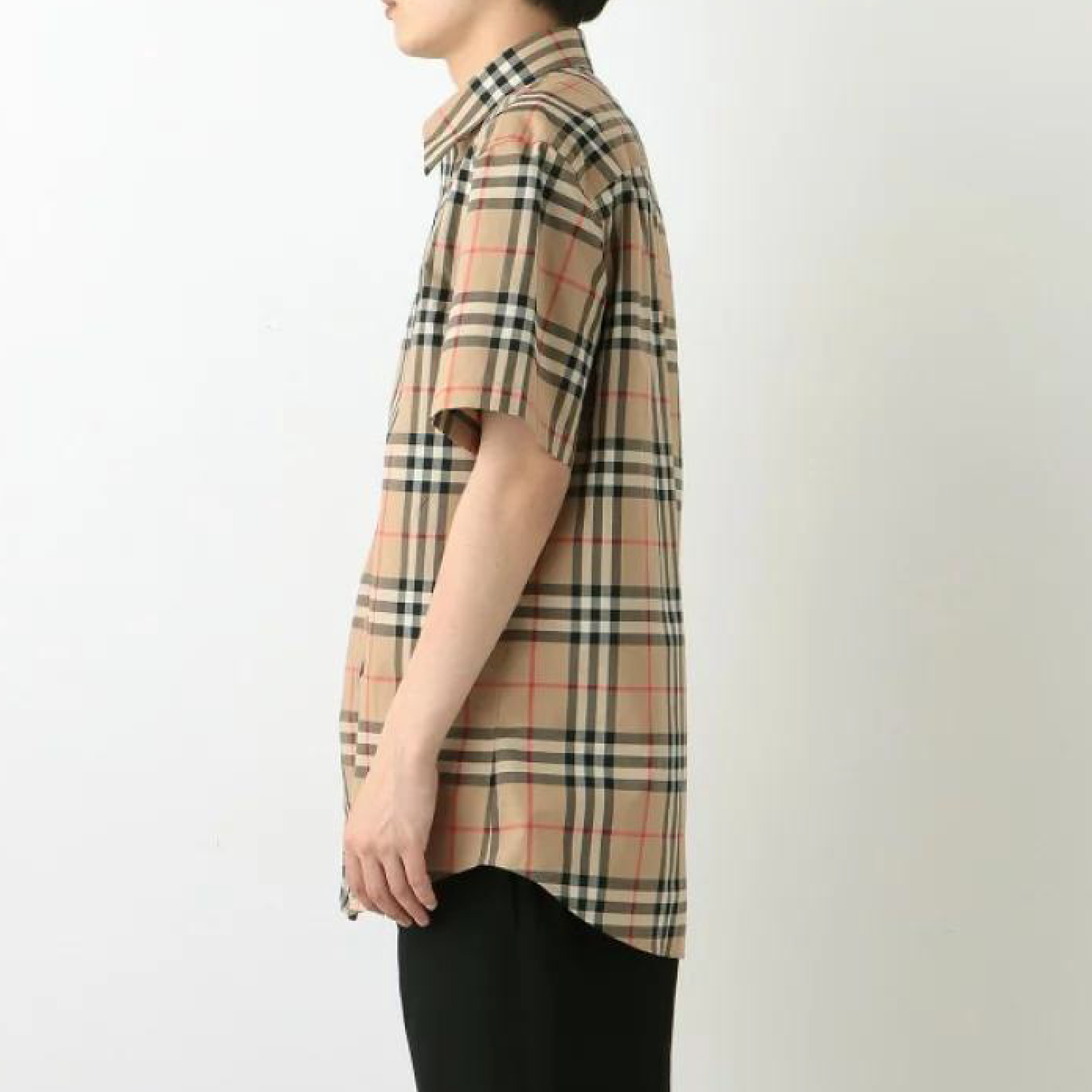 Burberry Vintage Check Patterned Cotton SS Collar Shirt-03