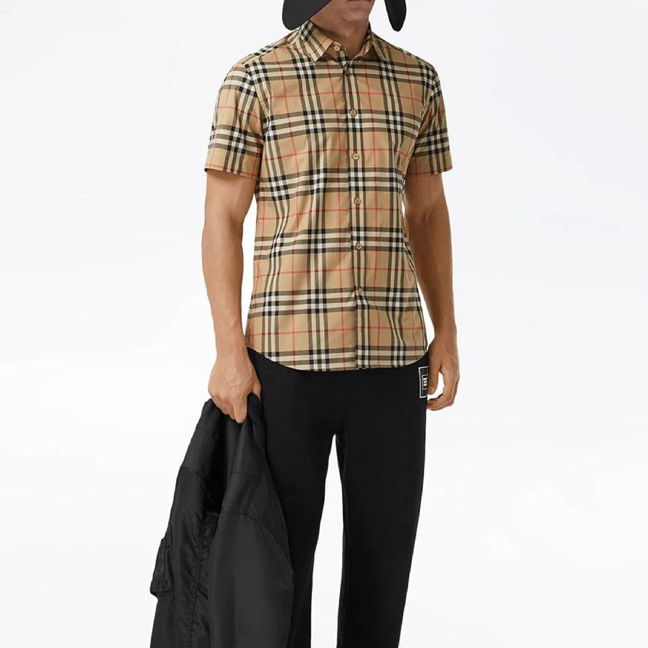 Burberry Vintage Check Patterned Cotton SS Collar Shirt-05